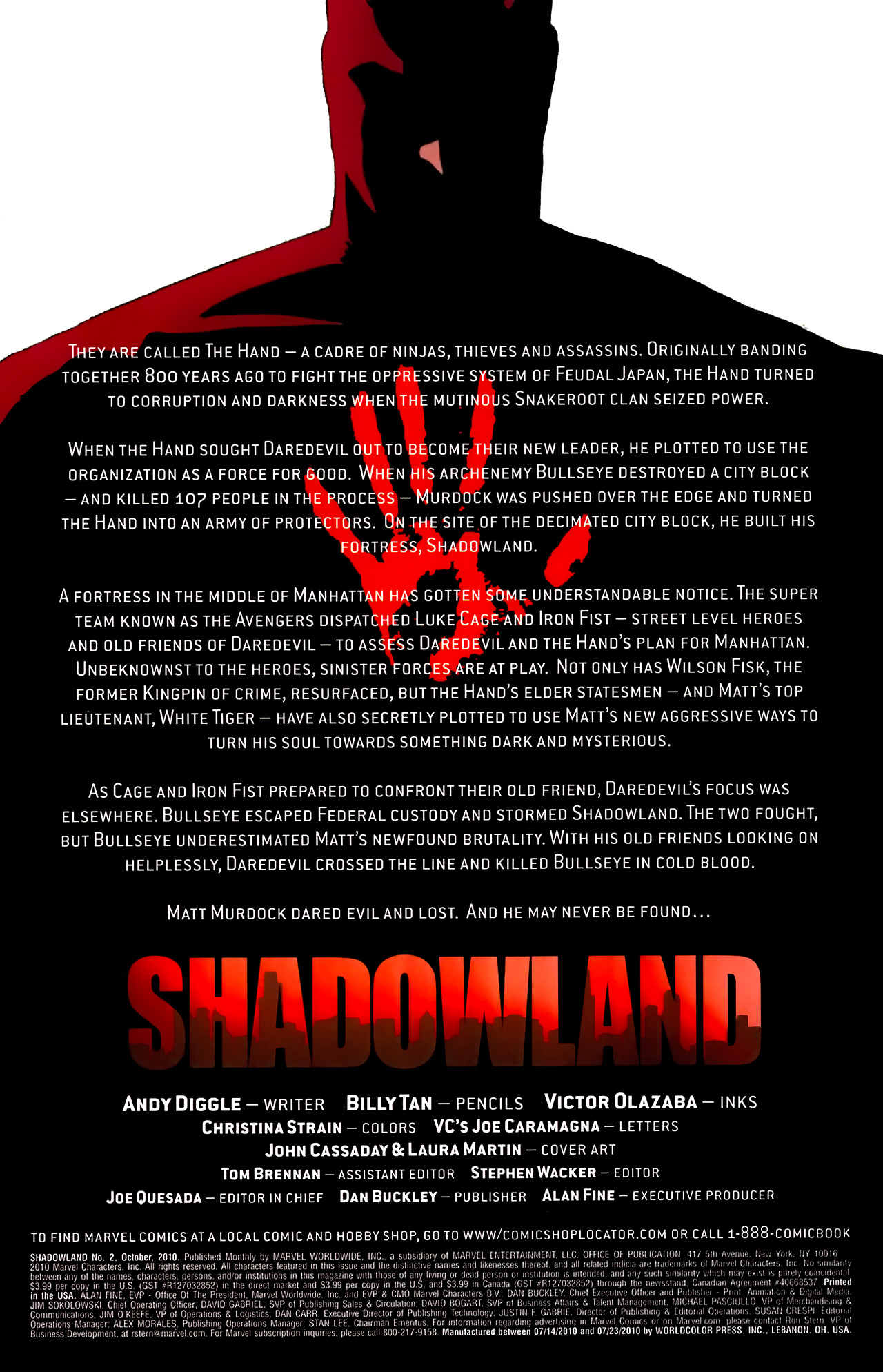 Read online Shadowland comic -  Issue #2 - 3
