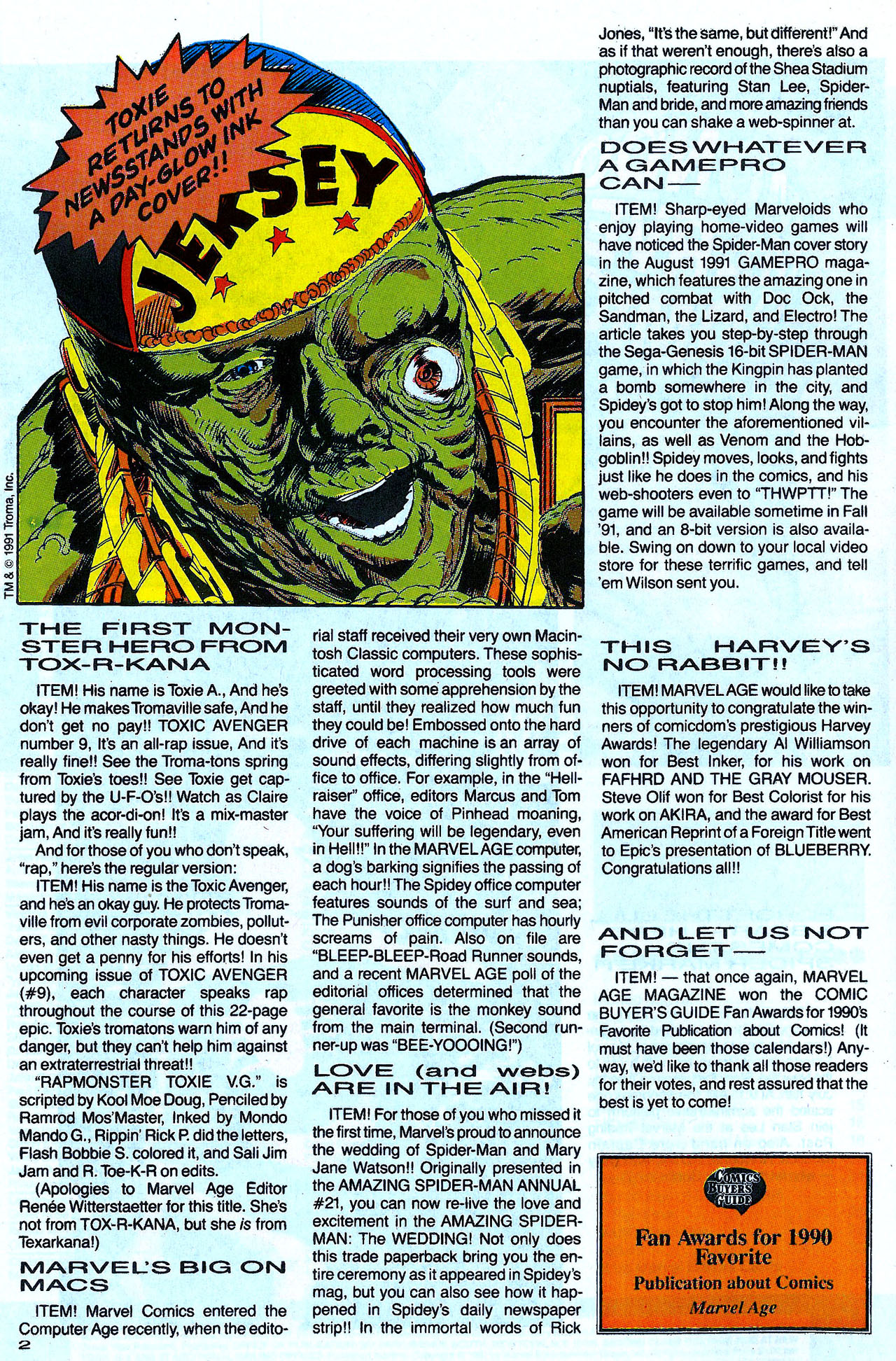 Read online Marvel Age comic -  Issue #106 - 4