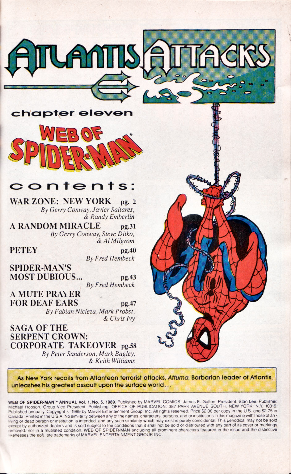 Read online Web of Spider-Man (1985) comic -  Issue # _Annual 5 - 2