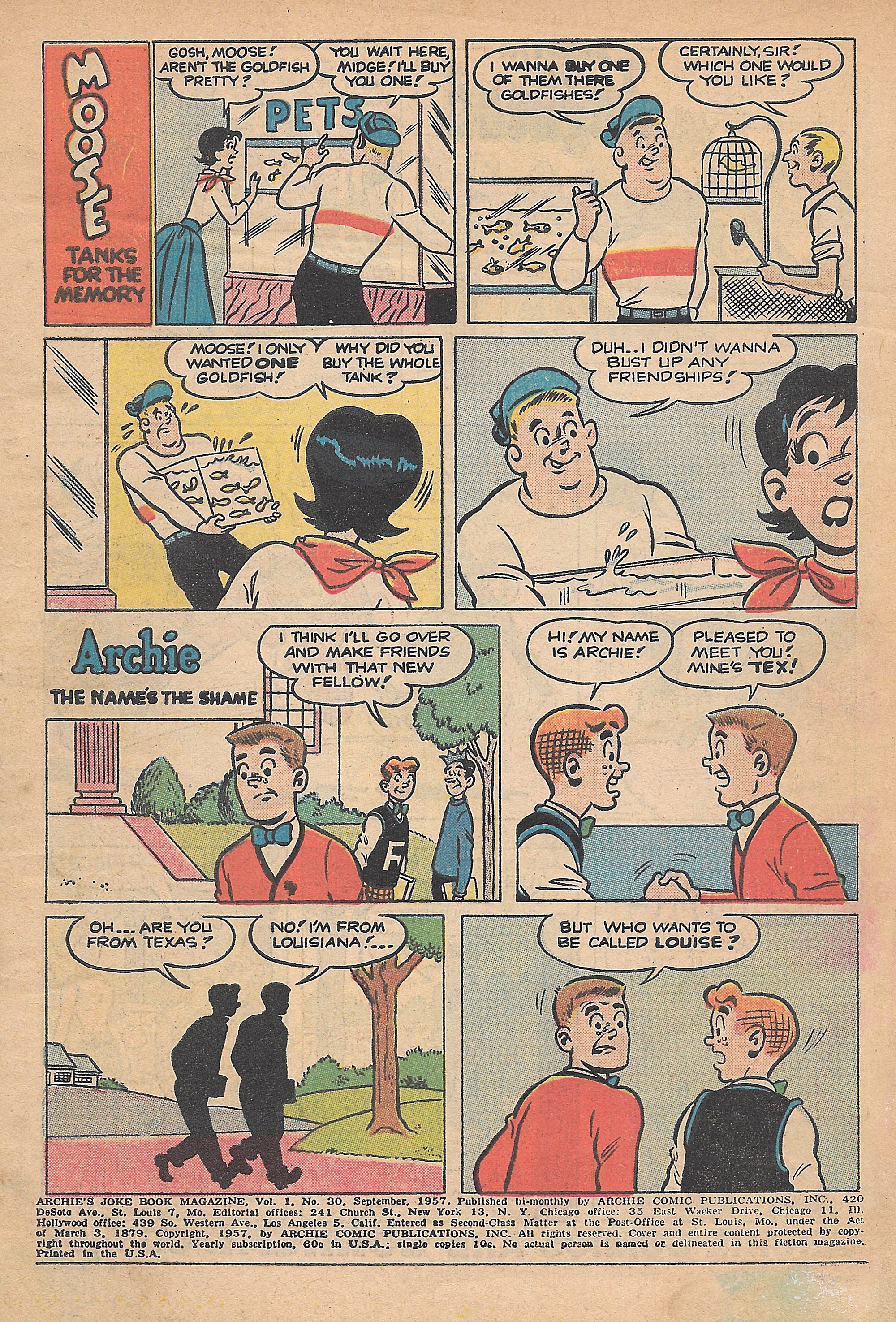 Read online Archie's Joke Book Magazine comic -  Issue #30 - 3