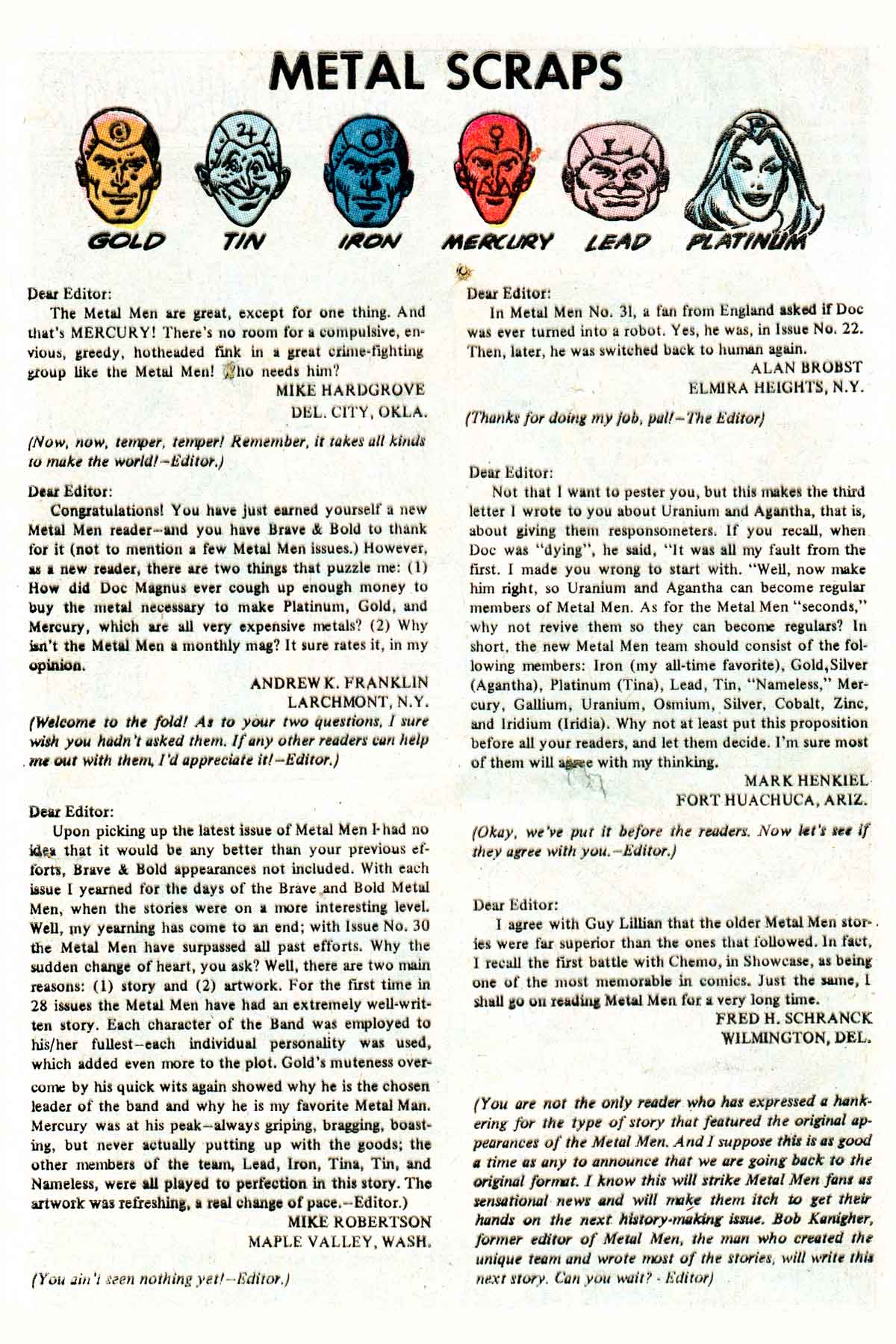 Metal Men (1963) Issue #32 #32 - English 32