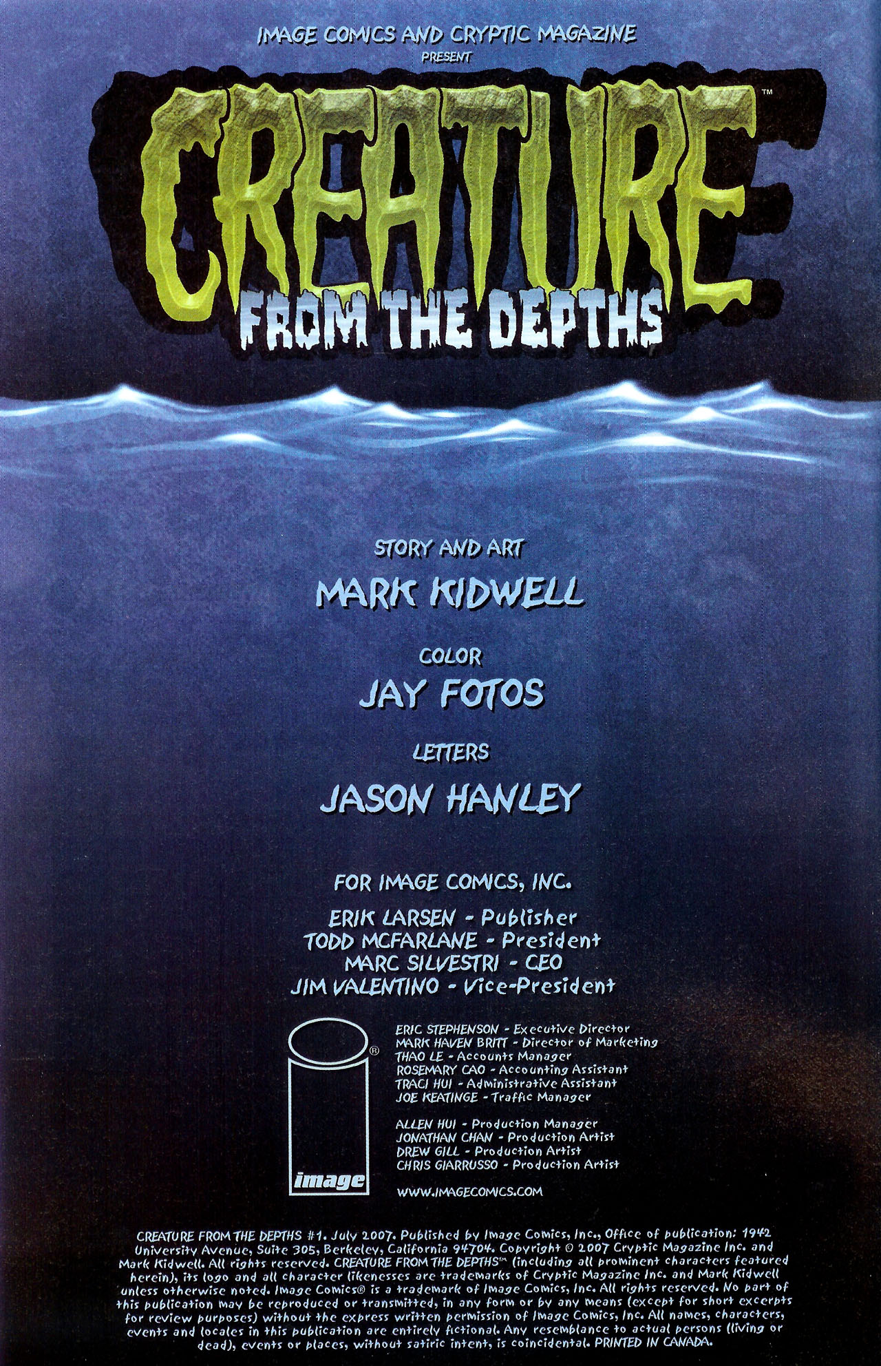 Read online Creature From The Depths comic -  Issue # Full - 2