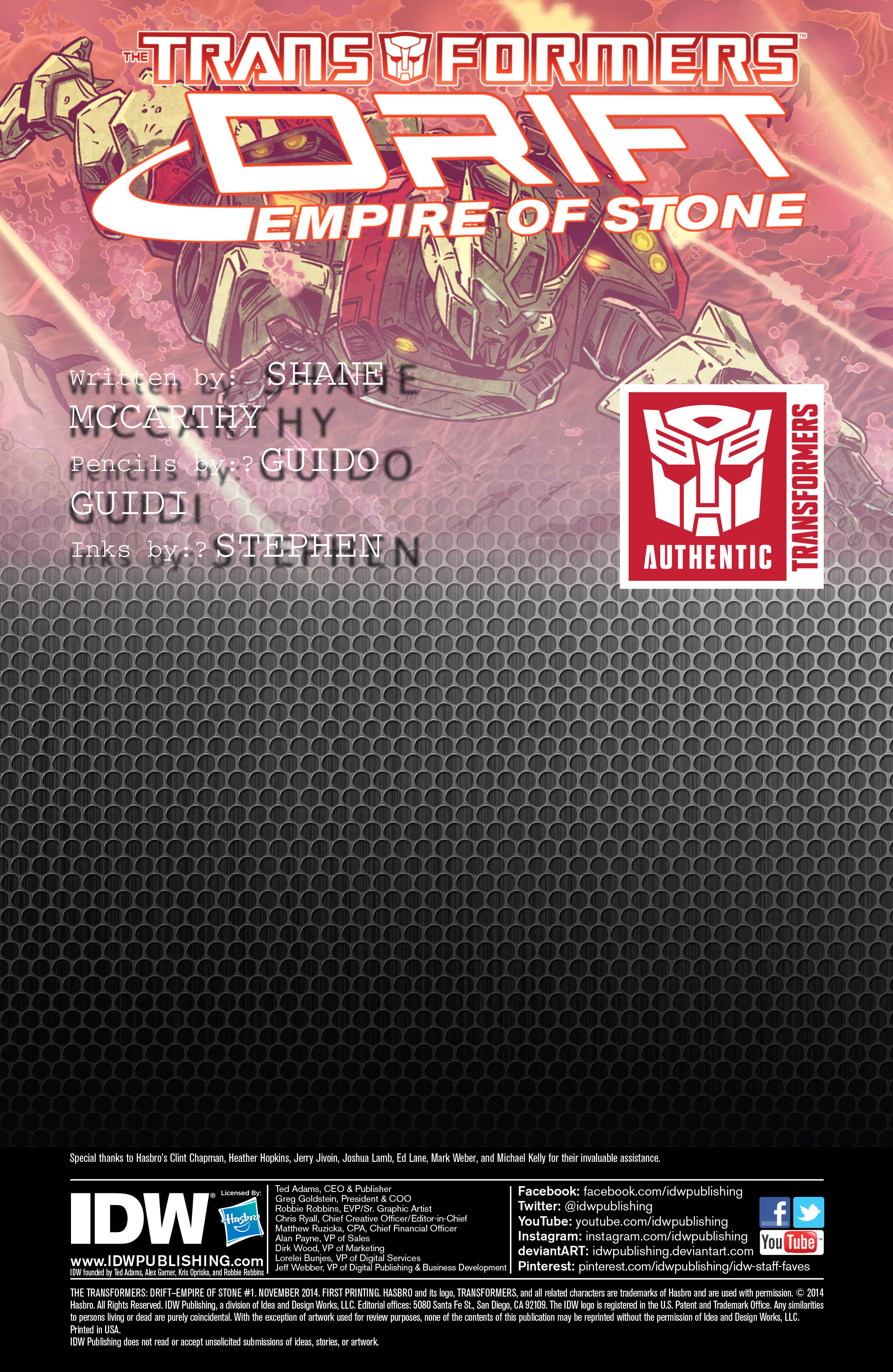 Read online The Transformers: Drift - Empire of Stone comic -  Issue #1 - 2