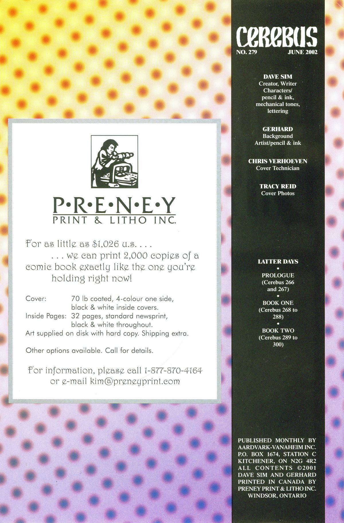 Read online Cerebus comic -  Issue #279 - 2