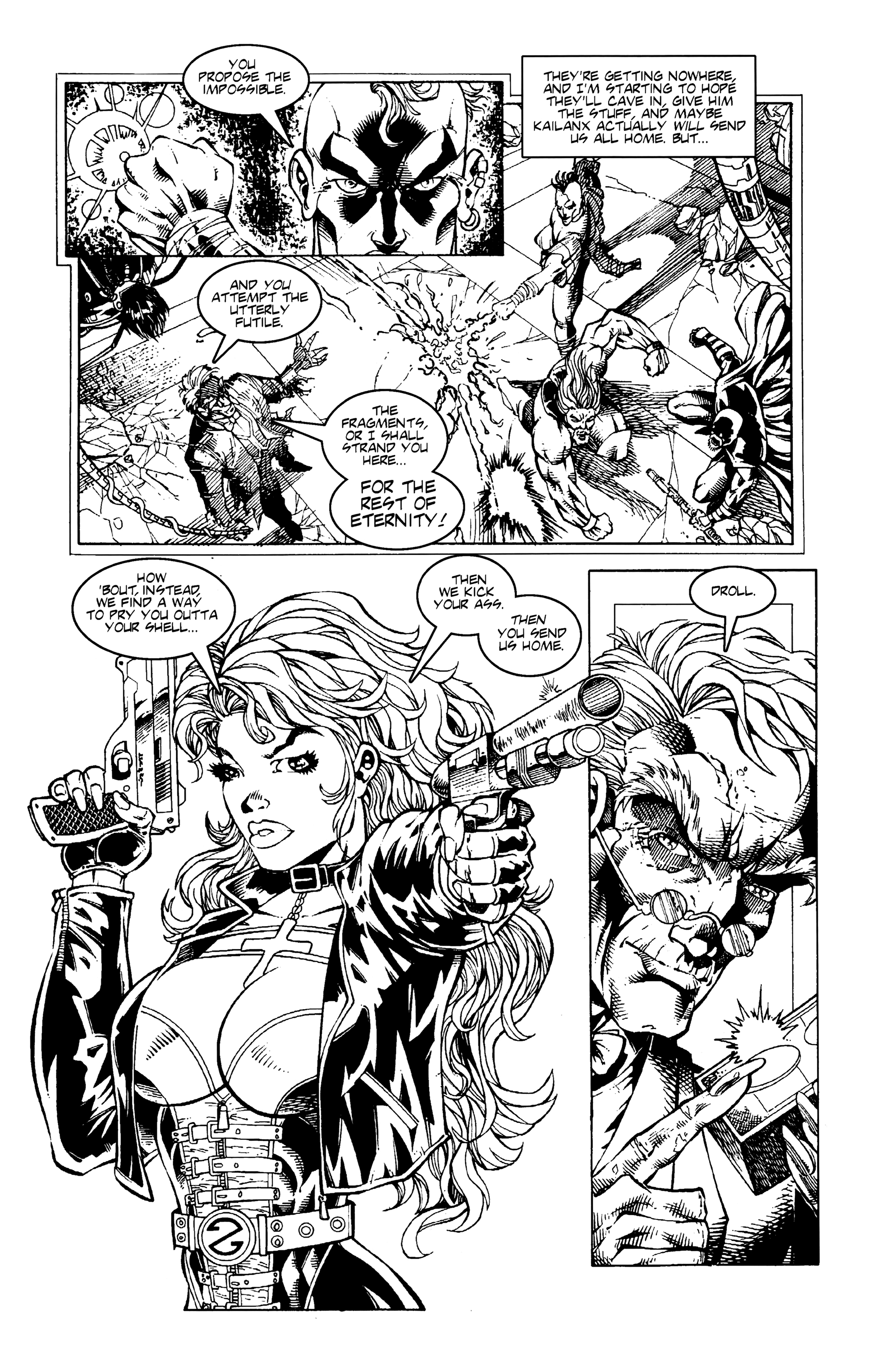 Read online Warrior Nun: Black & White comic -  Issue #10 - 14