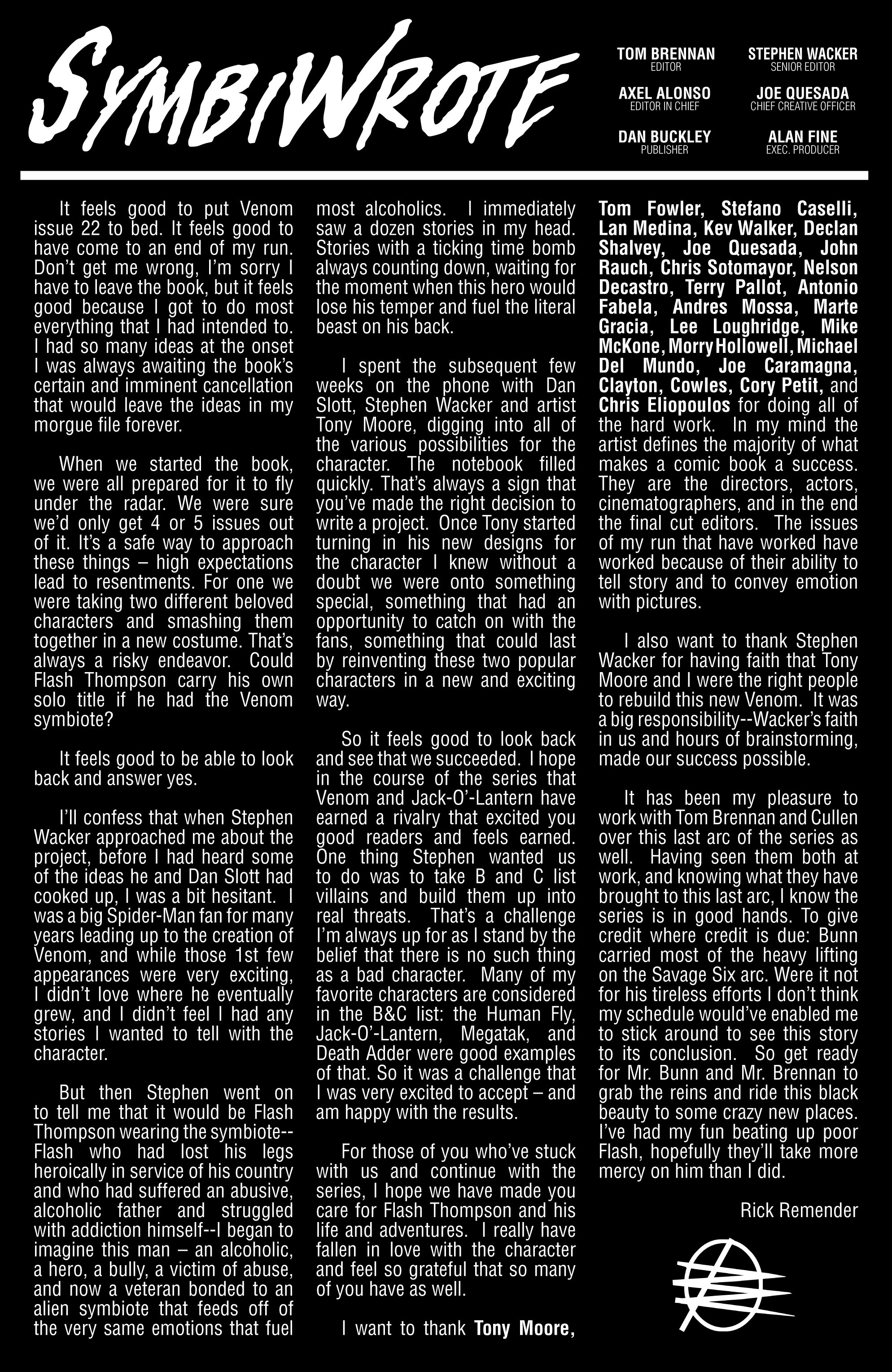 Read online Venom (2011) comic -  Issue #22 - 24