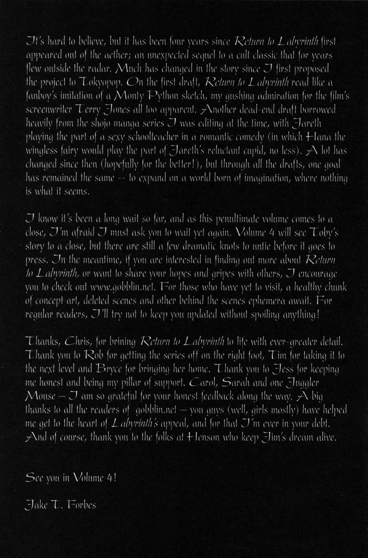 Read online Jim Henson's Return to Labyrinth comic -  Issue # Vol. 3 - 180