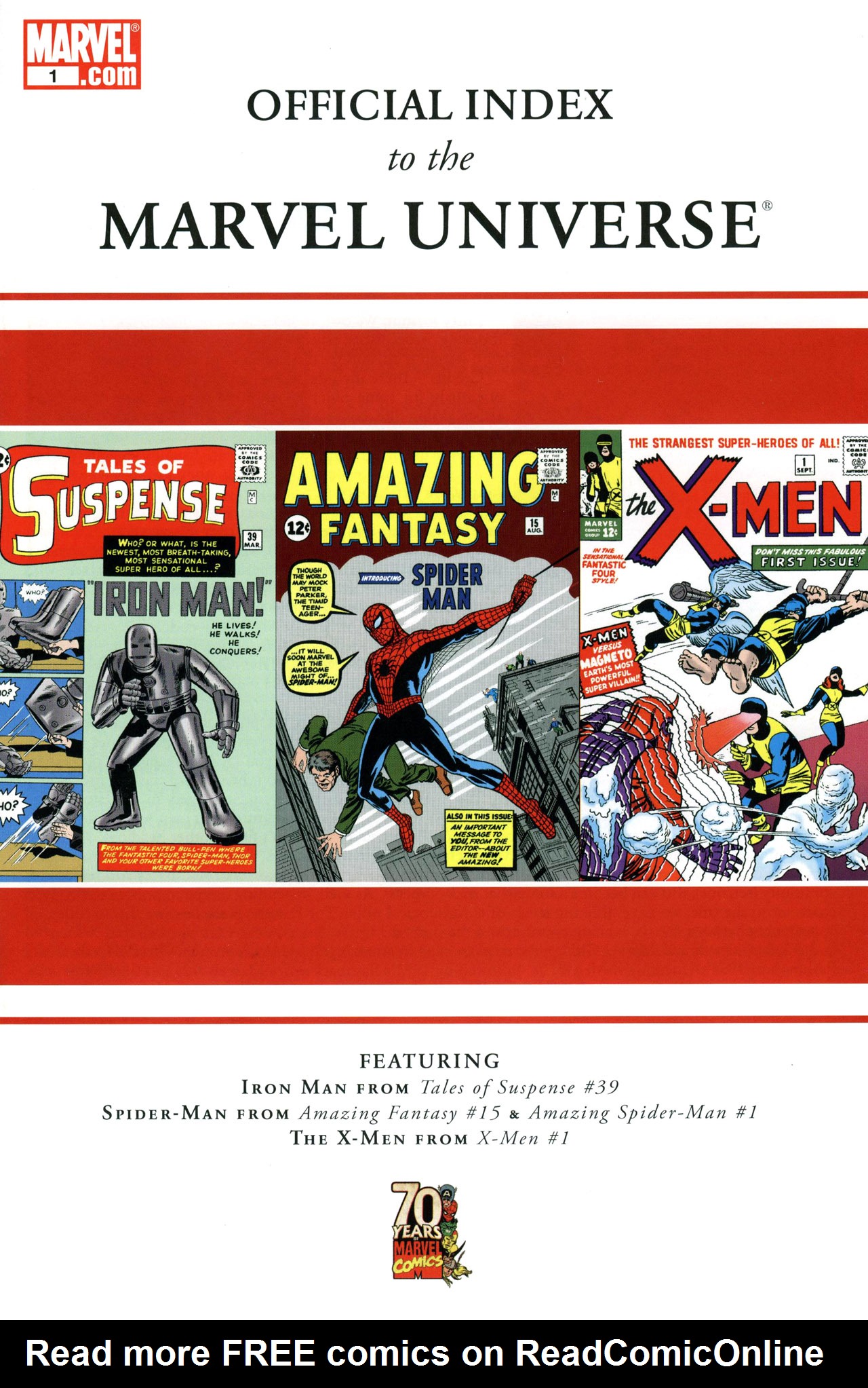 Read online Official Index to the Marvel Universe comic -  Issue #1 - 1