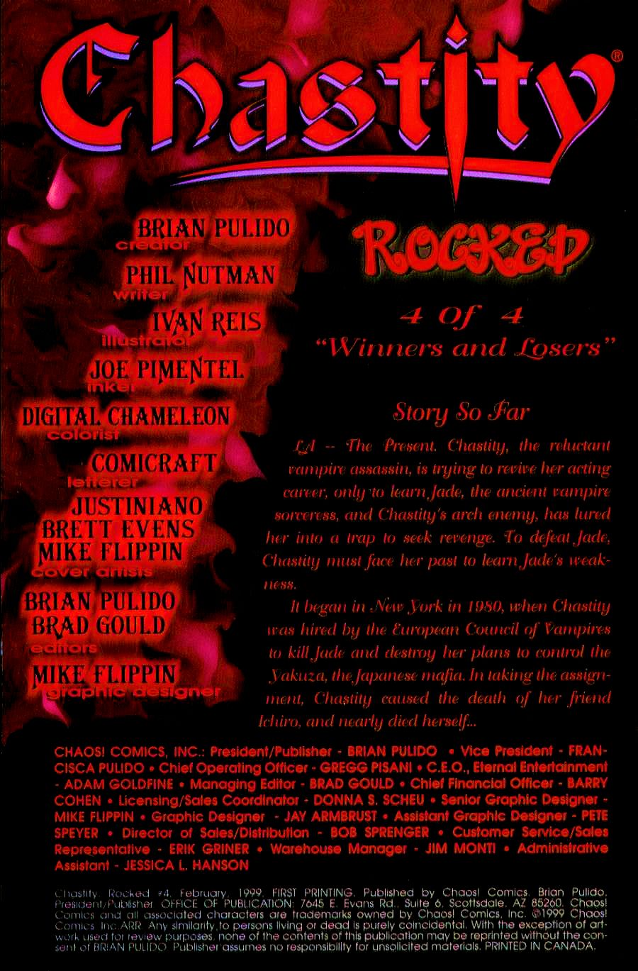 Read online Chastity: Rocked comic -  Issue #4 - 2