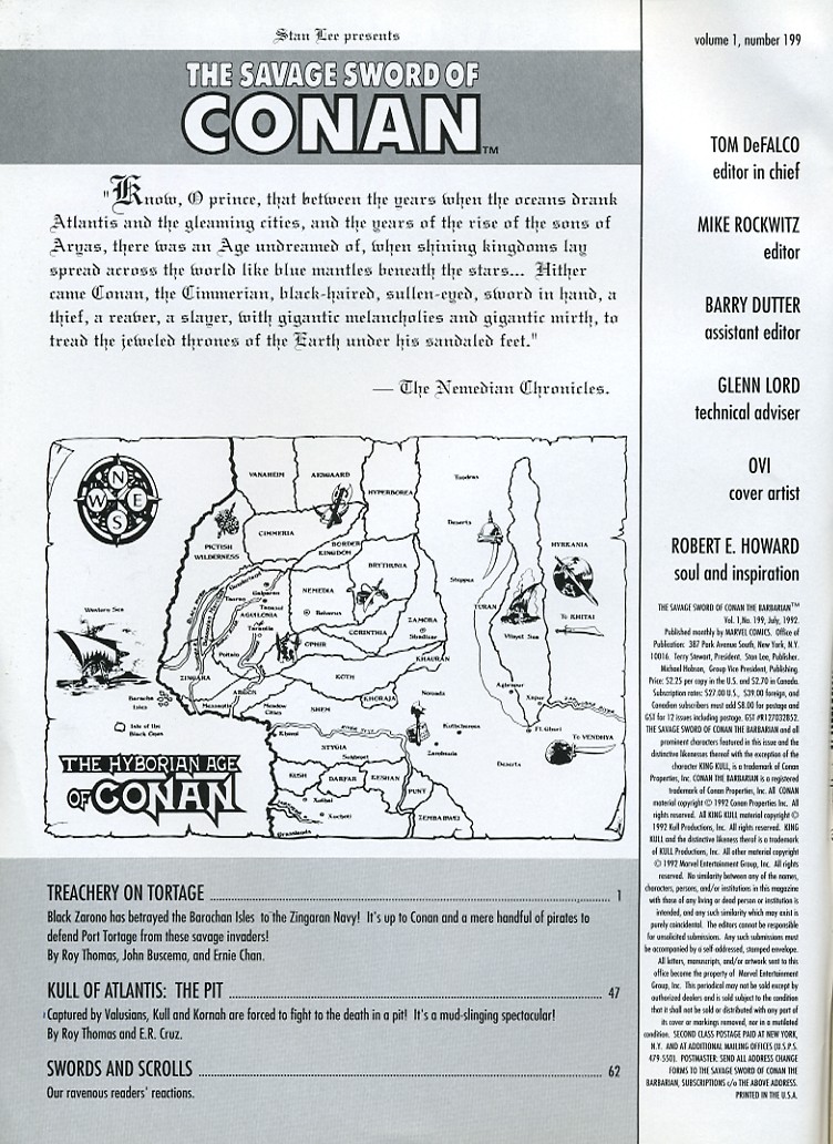 Read online The Savage Sword Of Conan comic -  Issue #199 - 2