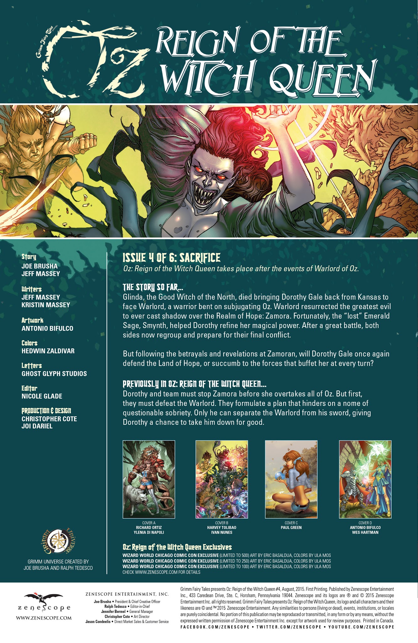 Read online Grimm Fairy Tales presents Oz: Reign of the Witch Queen comic -  Issue #4 - 2