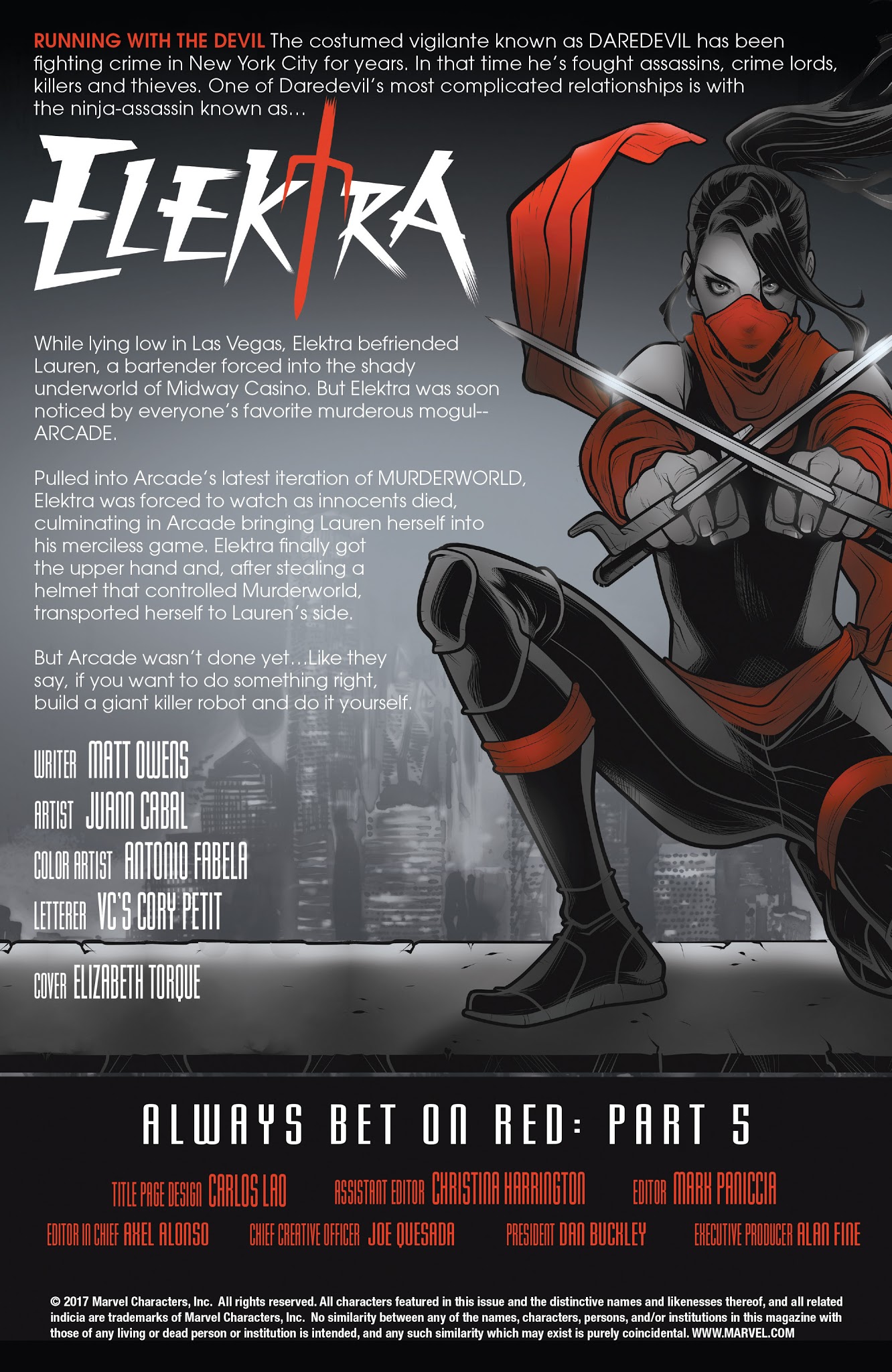 Read online Elektra (2017) comic -  Issue #5 - 2