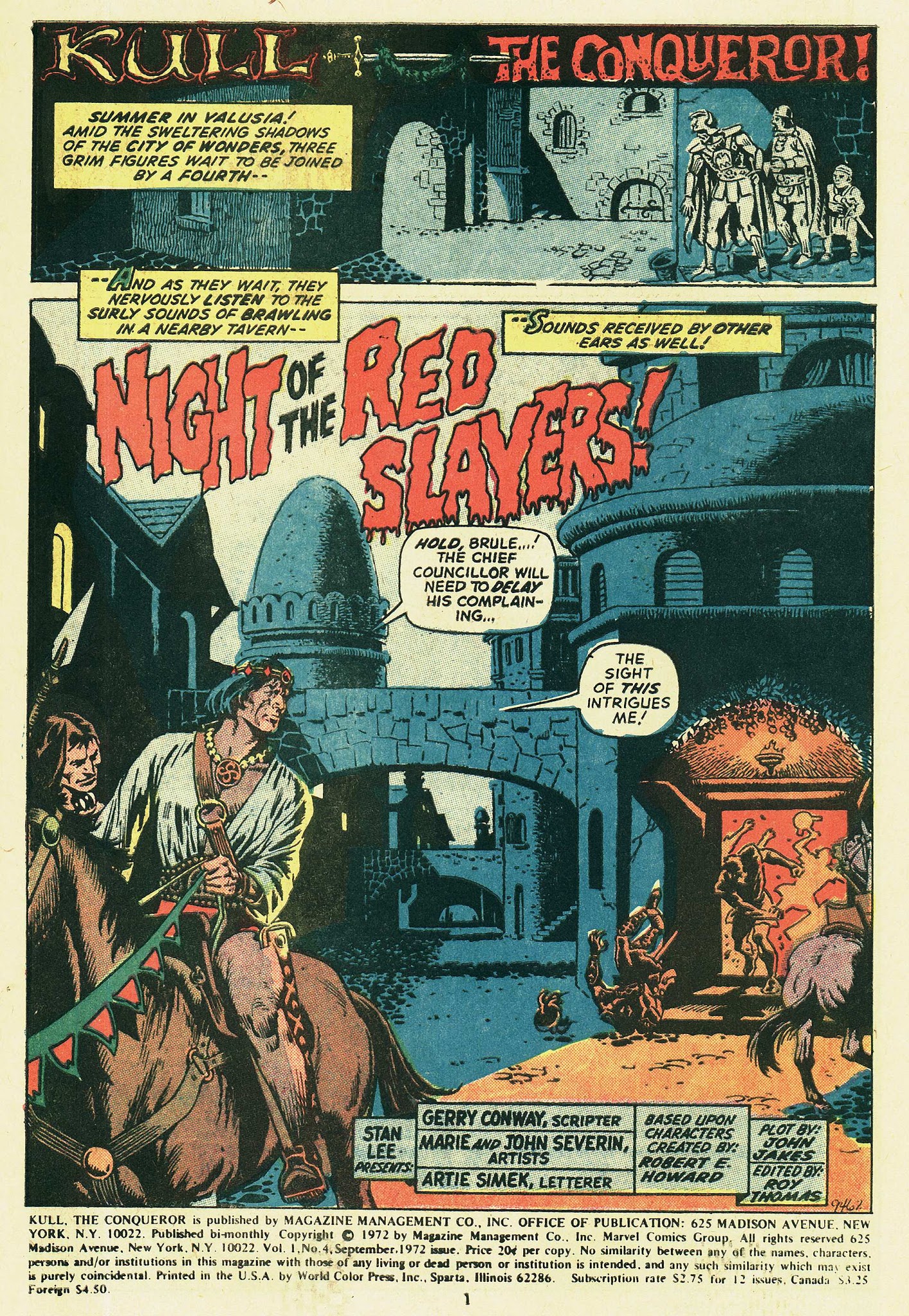 Read online Kull, the Conqueror (1971) comic -  Issue #4 - 2