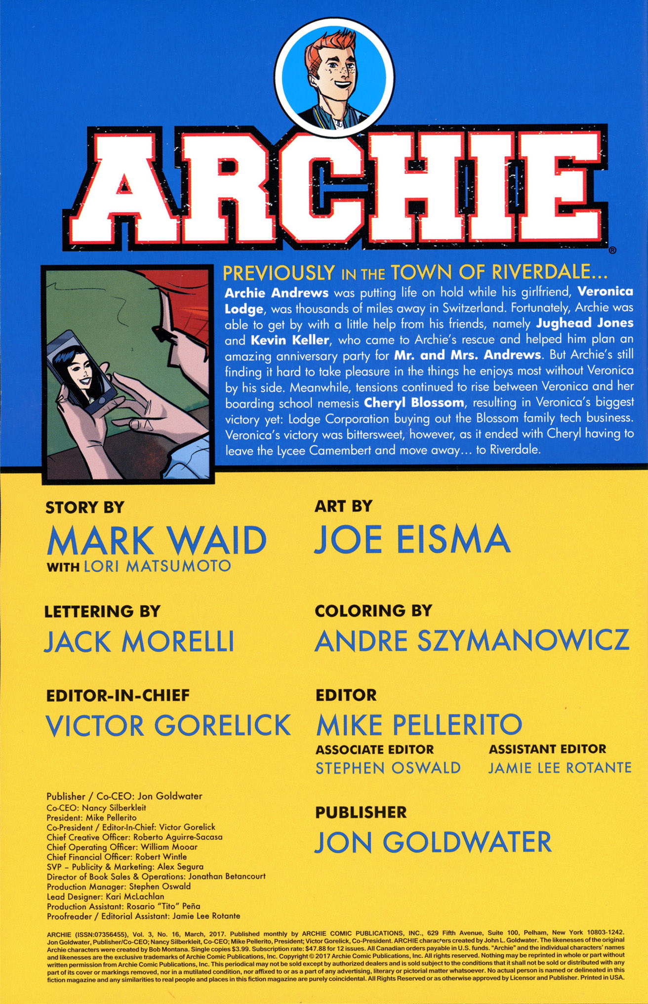 Read online Archie (2015) comic -  Issue #16 - 2