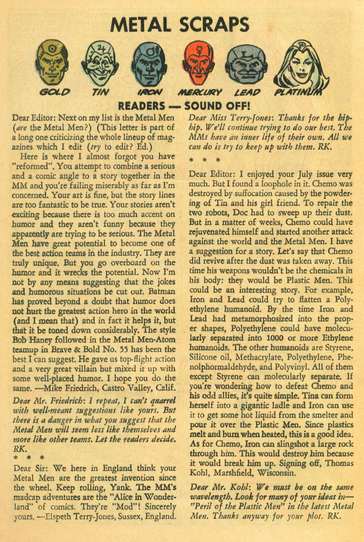 Metal Men (1963) Issue #22 #22 - English 32