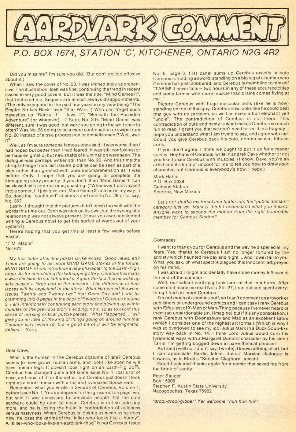 Read online Cerebus comic -  Issue #31 - 27