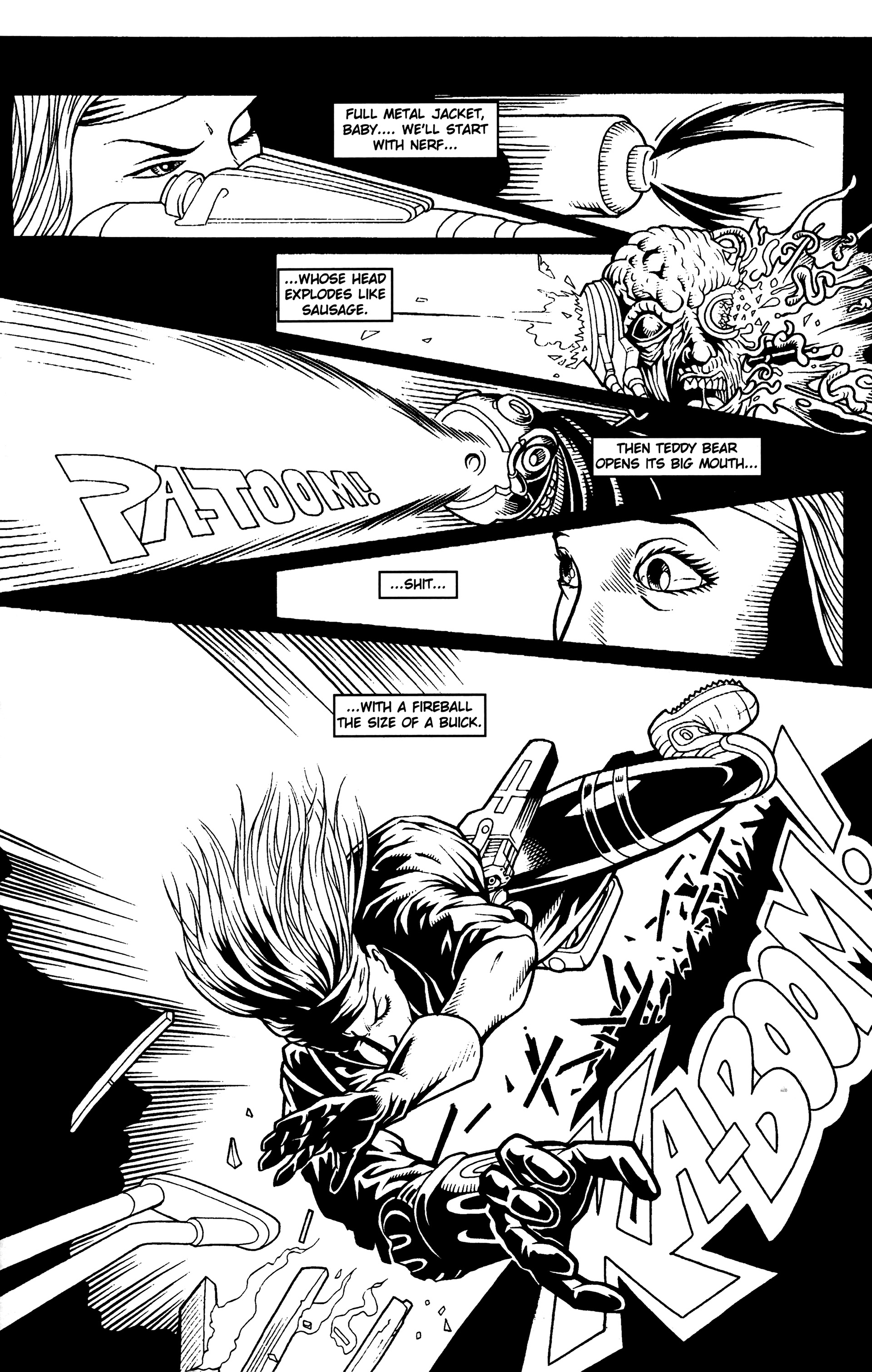 Read online Warrior Nun: Black & White comic -  Issue #18 - 5