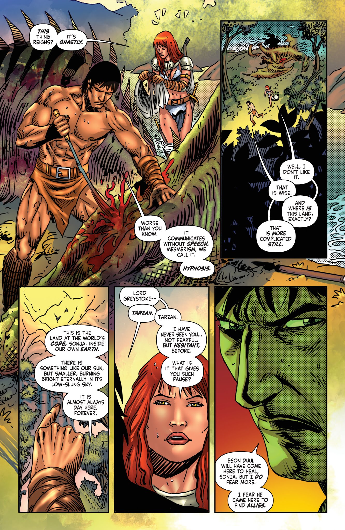 Read online Red Sonja/Tarzan comic -  Issue #6 - 7