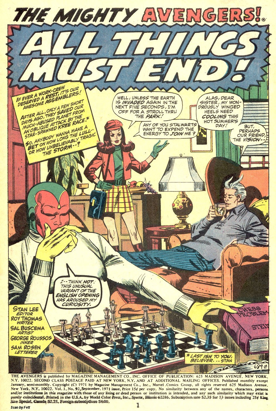 Read online The Avengers (1963) comic -  Issue #92 - 2