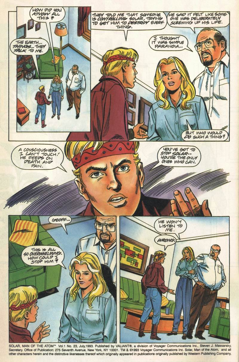 Read online Solar, Man of the Atom comic -  Issue #23 - 3