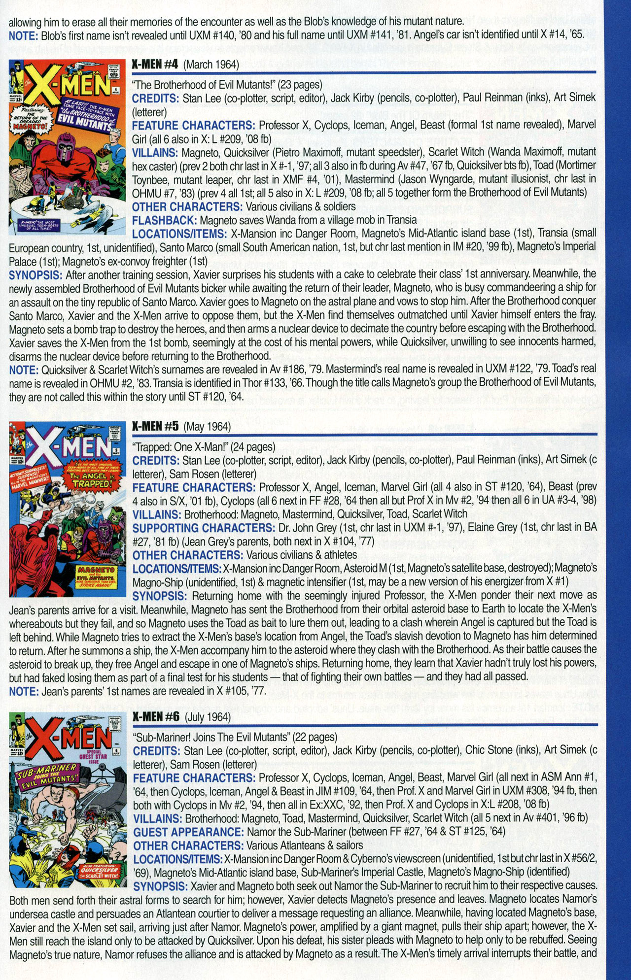 Read online Official Index to the Marvel Universe comic -  Issue #1 - 47