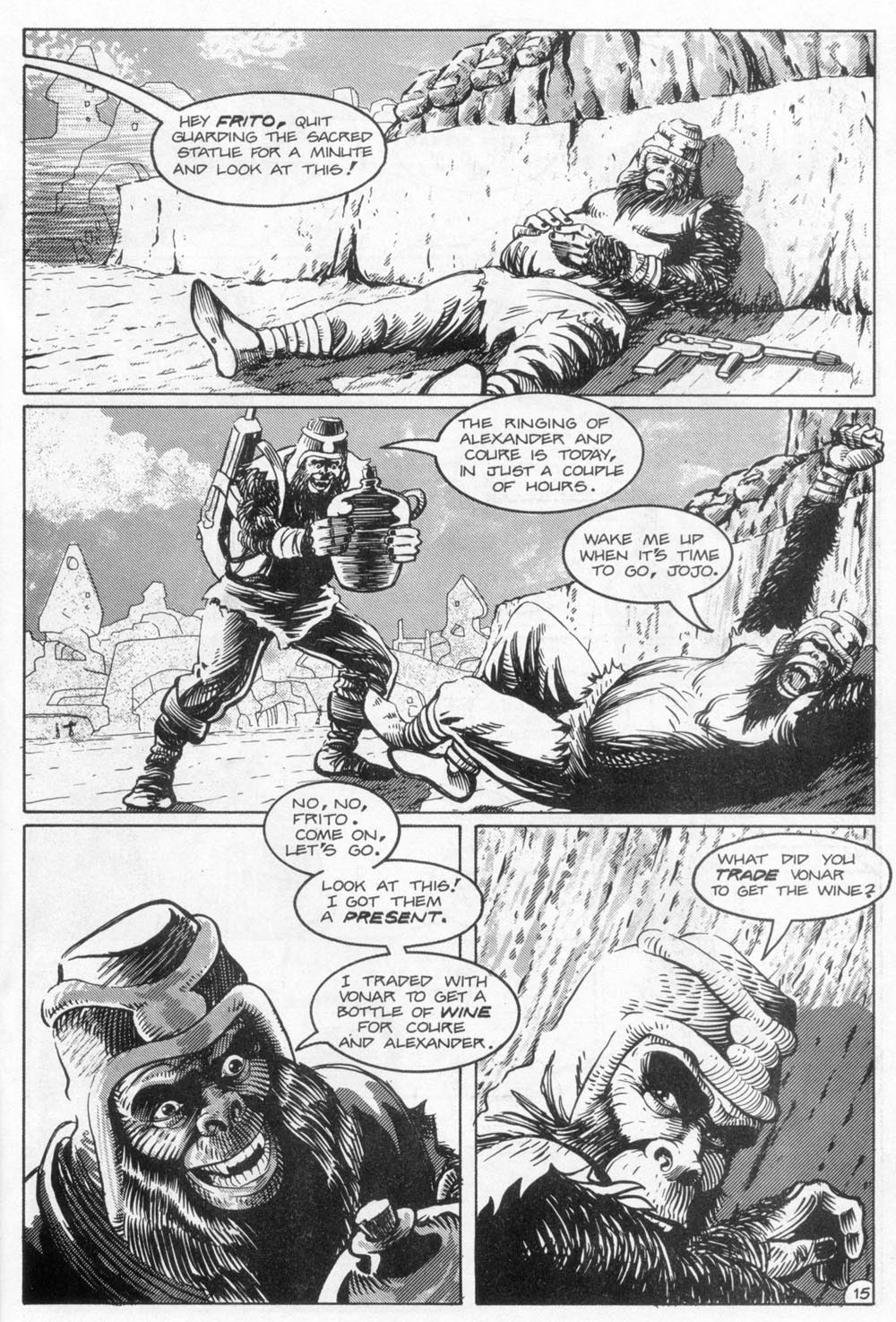 Read online Planet of the Apes (1990) comic -  Issue #12 - 17