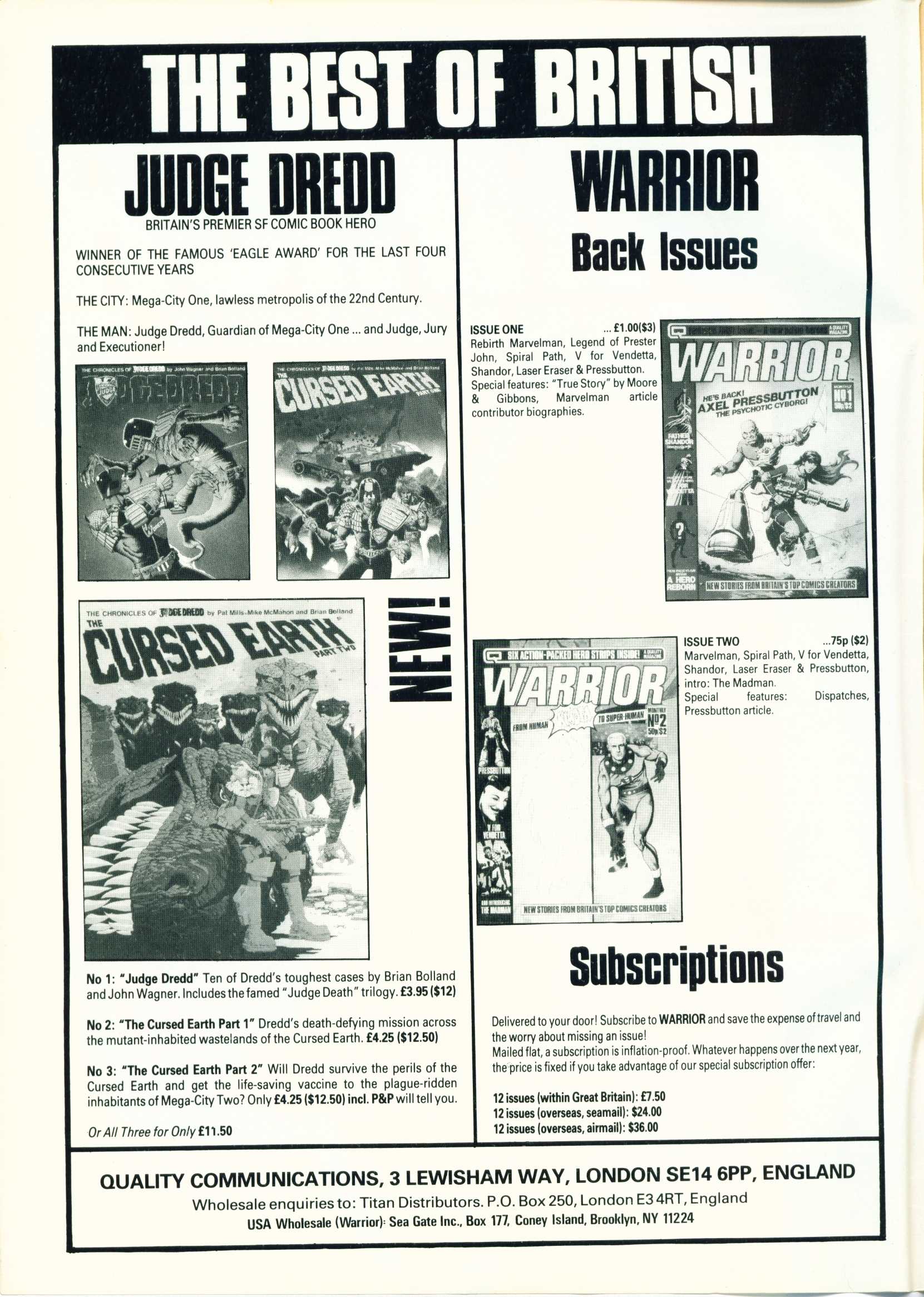Read online Warrior comic -  Issue #3 - 2