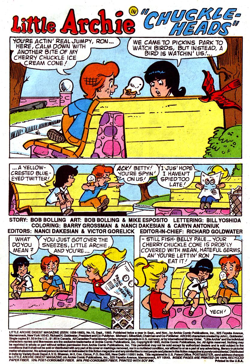 Read online Little Archie Comics Digest Magazine comic -  Issue #10 - 3