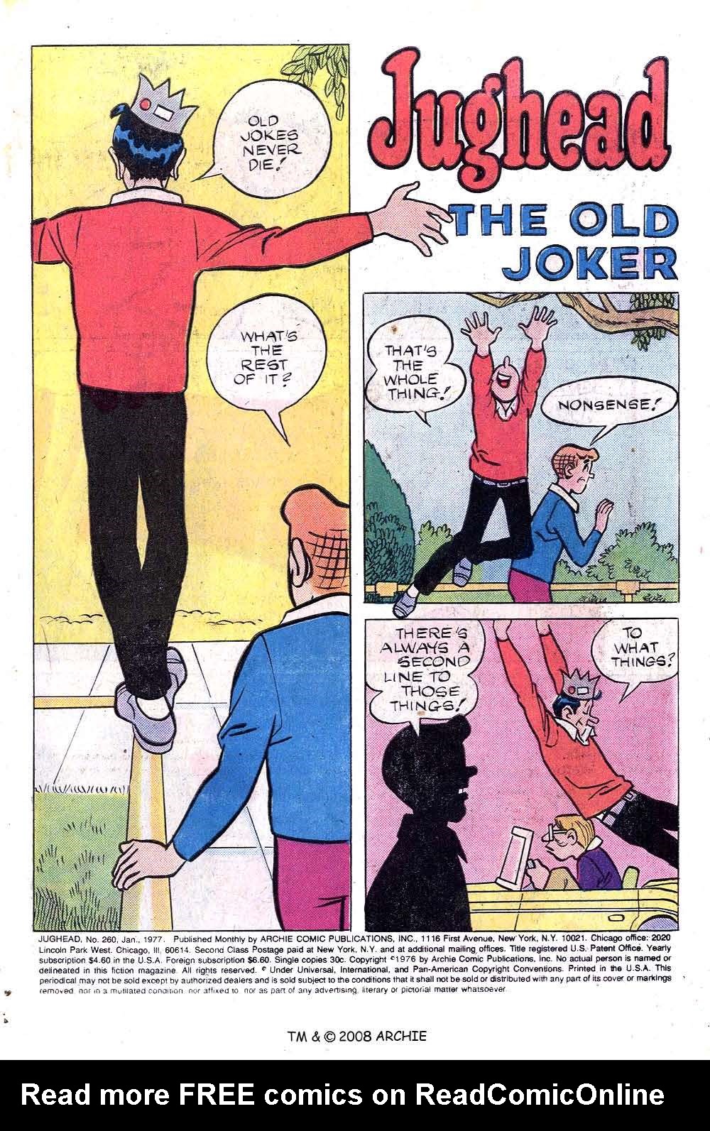 Read online Jughead (1965) comic -  Issue #260 - 3