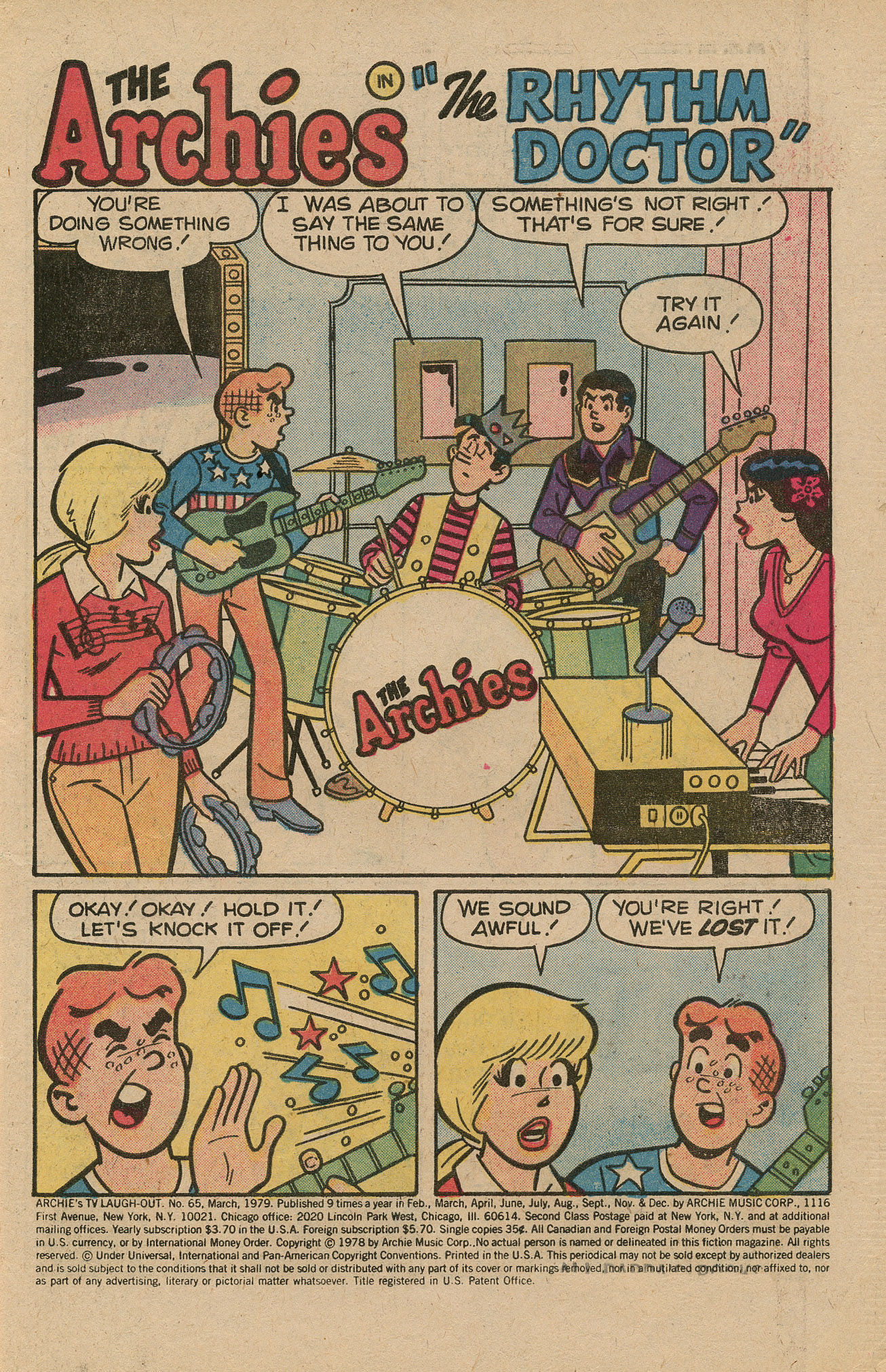 Read online Archie's TV Laugh-Out comic -  Issue #65 - 3