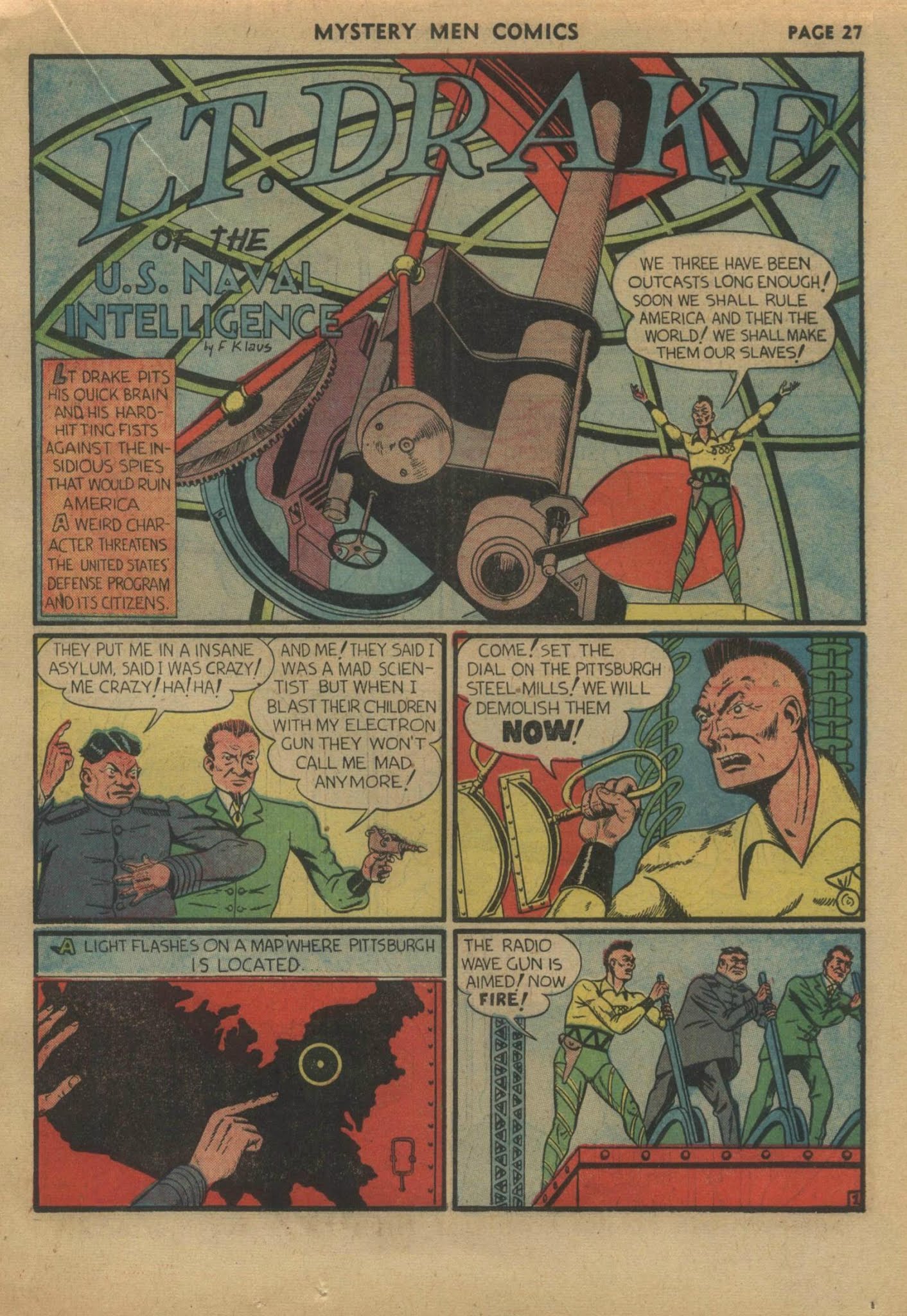 Read online Mystery Men Comics comic -  Issue #21 - 29