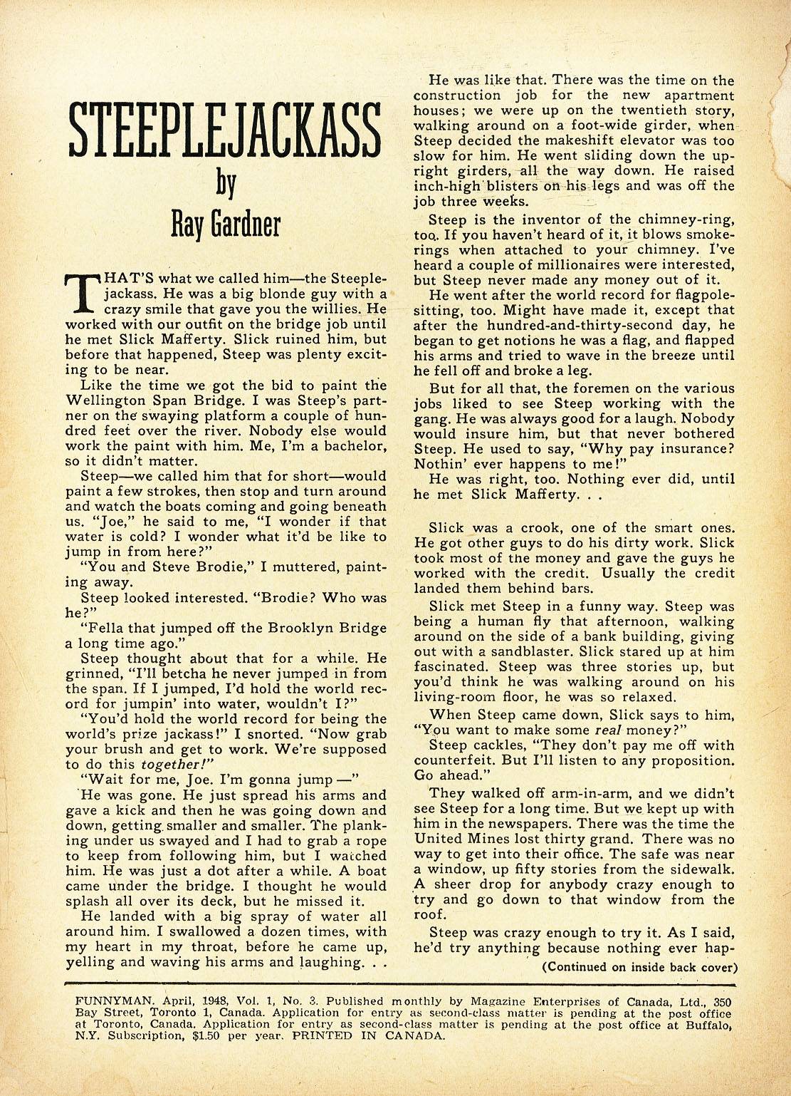 Read online Funnyman comic -  Issue #3 - 2