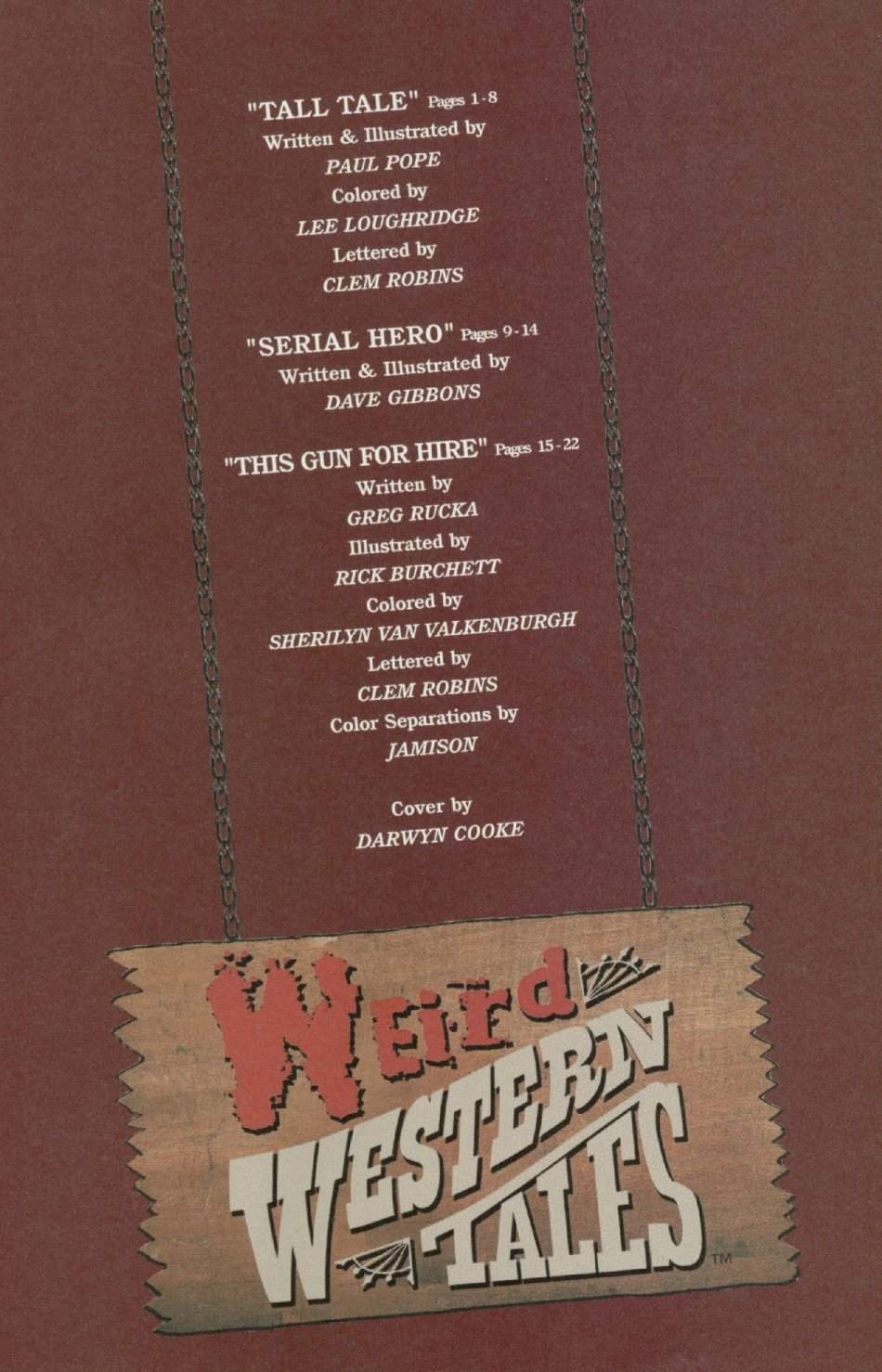 Read online Weird Western Tales (2001) comic -  Issue #1 - 3