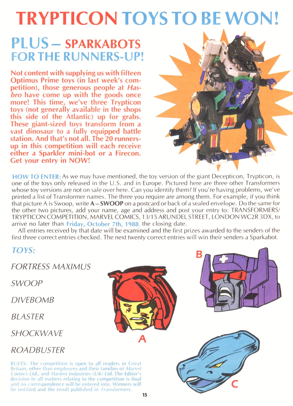 Read online The Transformers (UK) comic -  Issue #185 - 14