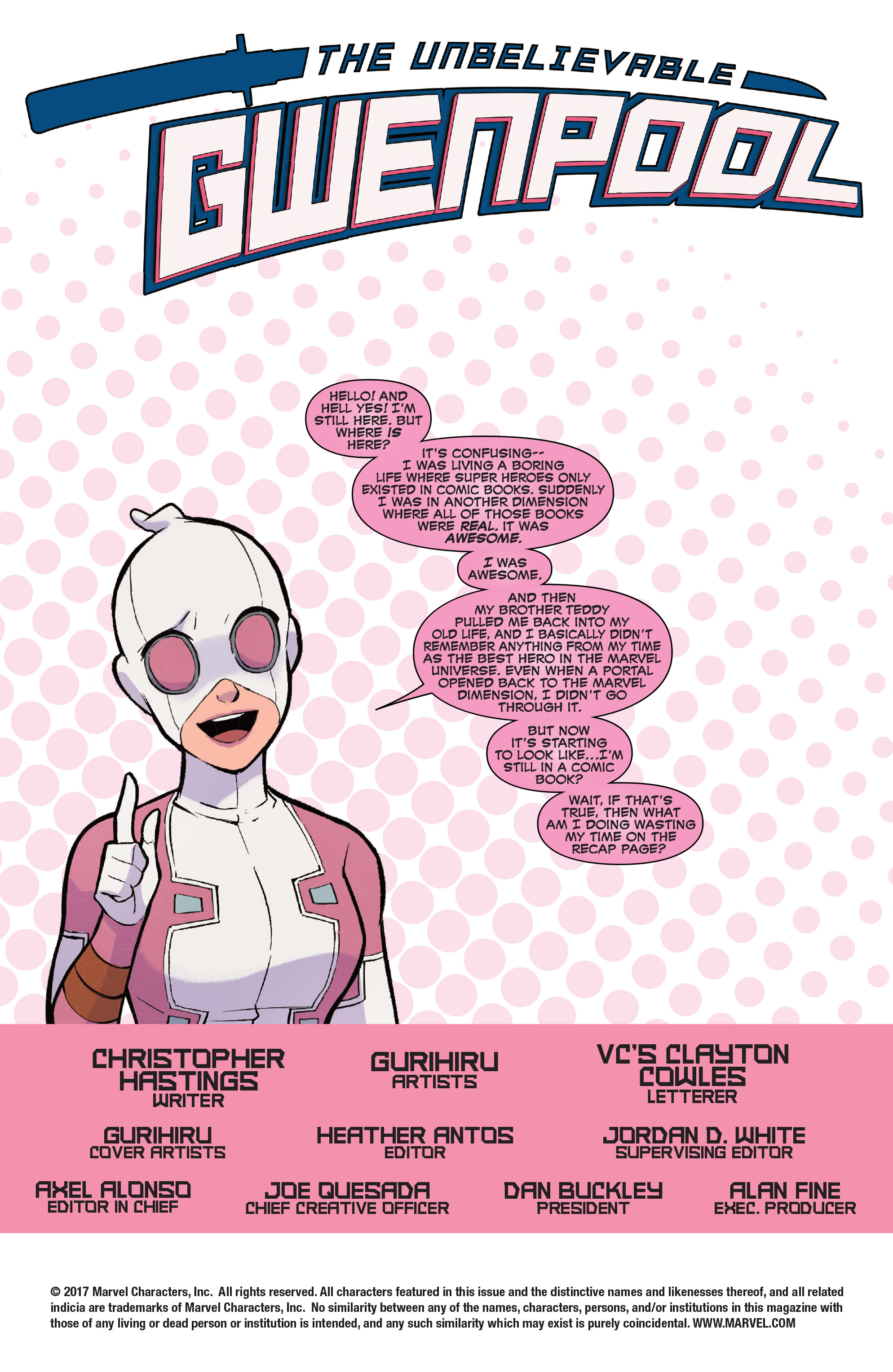 Read online The Unbelievable Gwenpool comic -  Issue #17 - 2