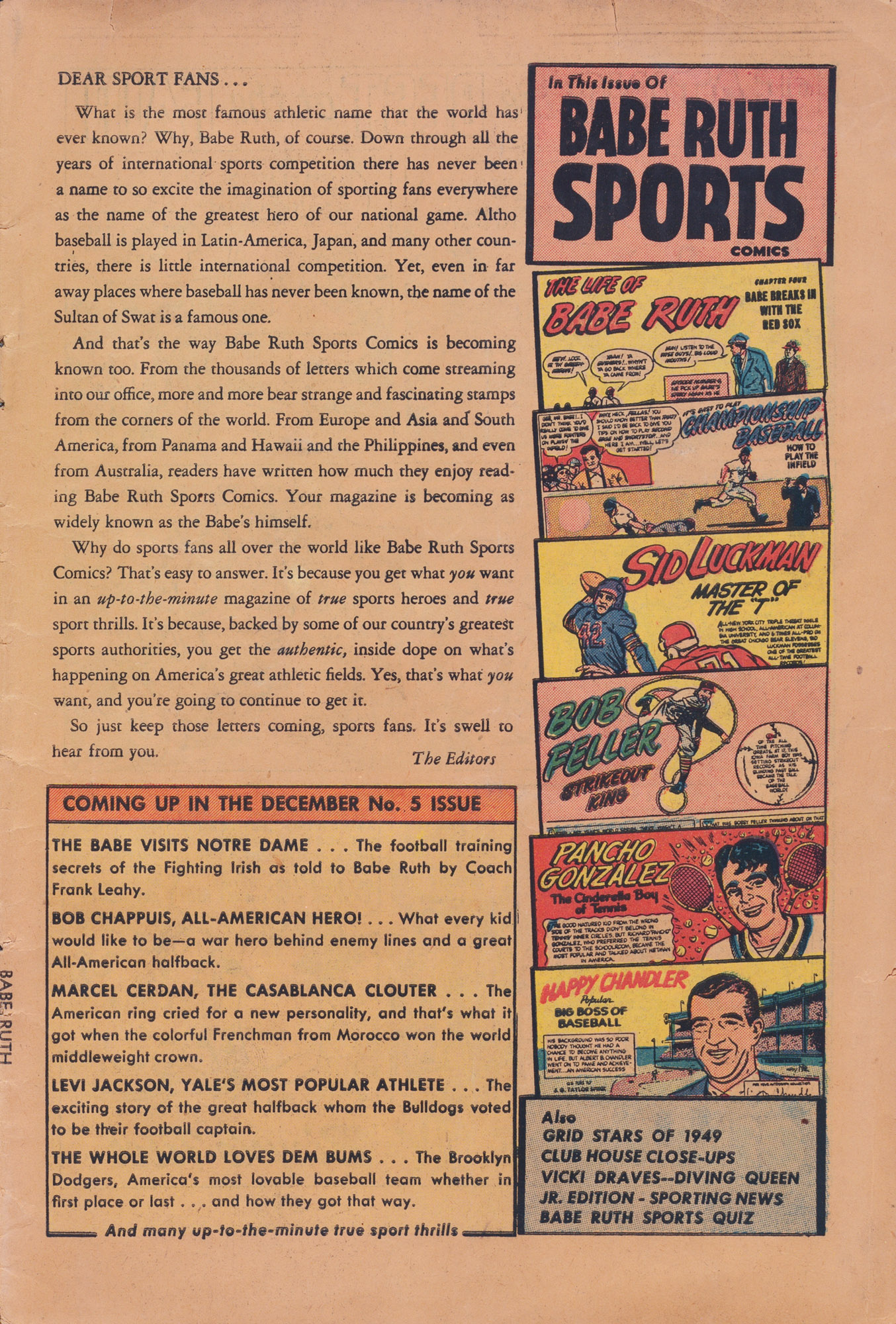 Read online Babe Ruth Sports Comics comic -  Issue #4 - 3