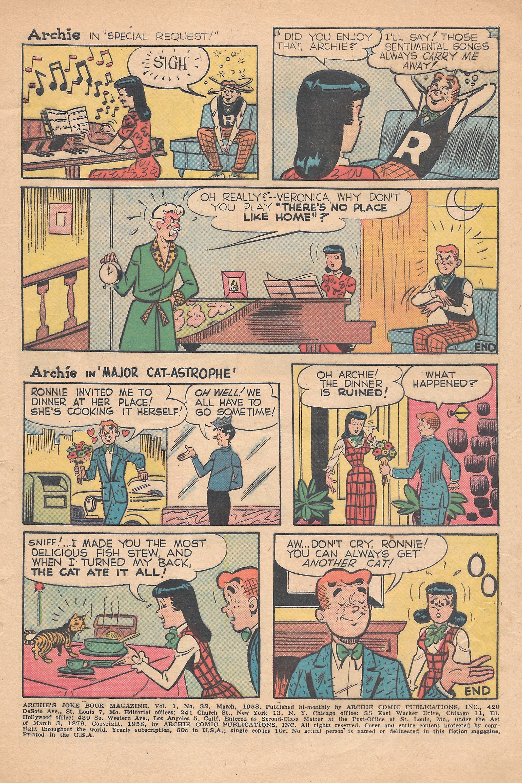 Read online Archie's Joke Book Magazine comic -  Issue #33 - 3