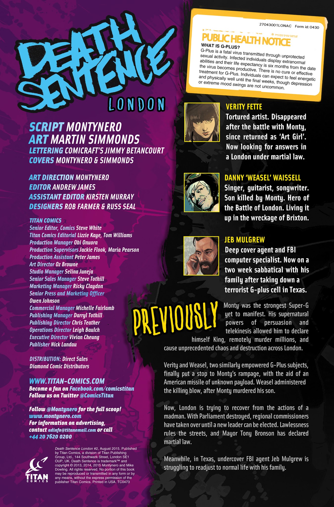 Read online Death Sentence London comic -  Issue #2 - 2