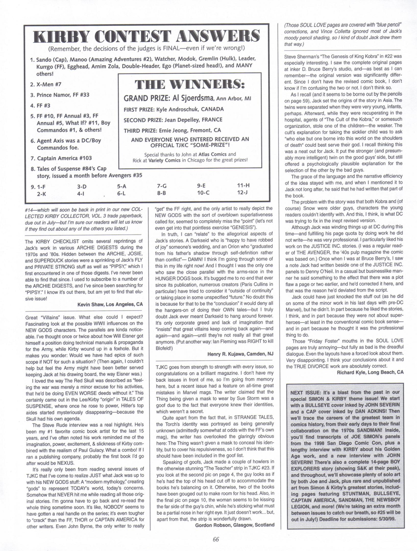 Read online The Jack Kirby Collector comic -  Issue #24 - 65