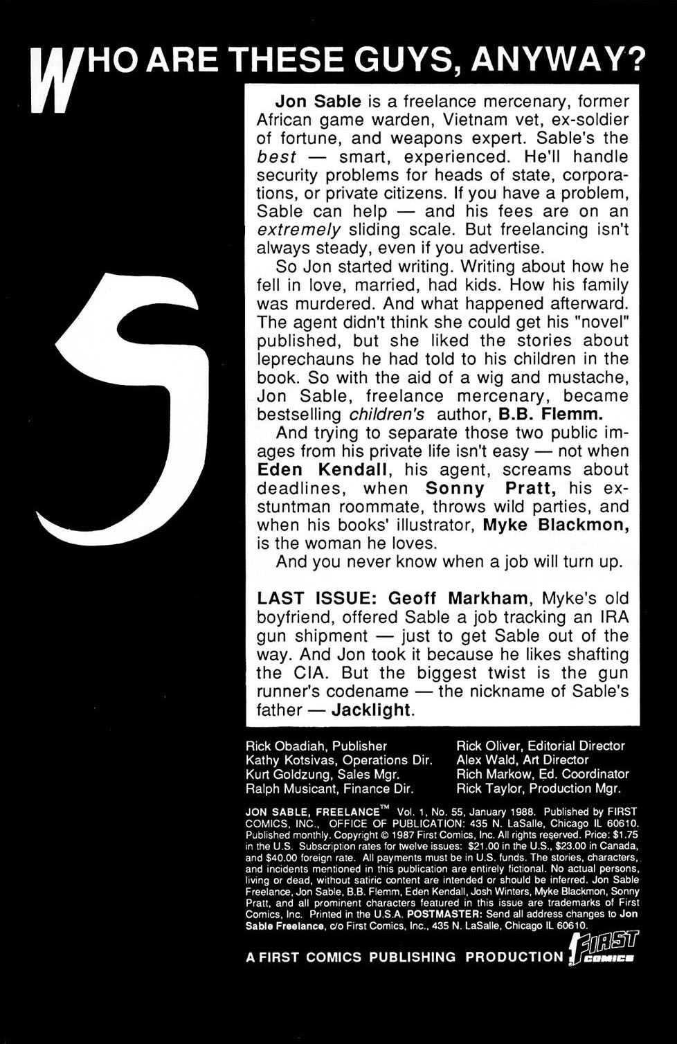 Read online Jon Sable, Freelance comic -  Issue #54 - 2