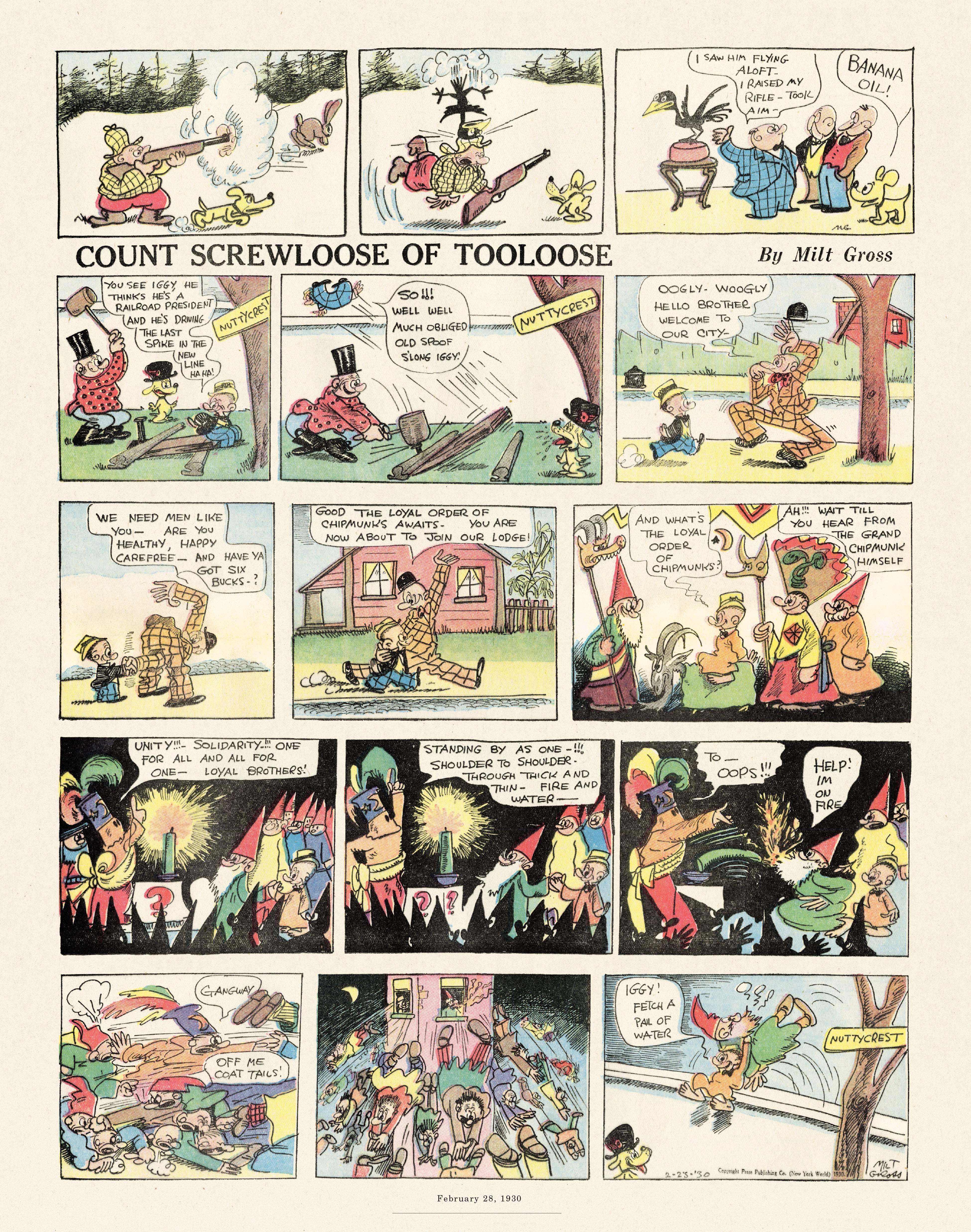 Read online Gross Exaggerations: The Meshuga Comic Strips of Milt Gross comic -  Issue # TPB - 84