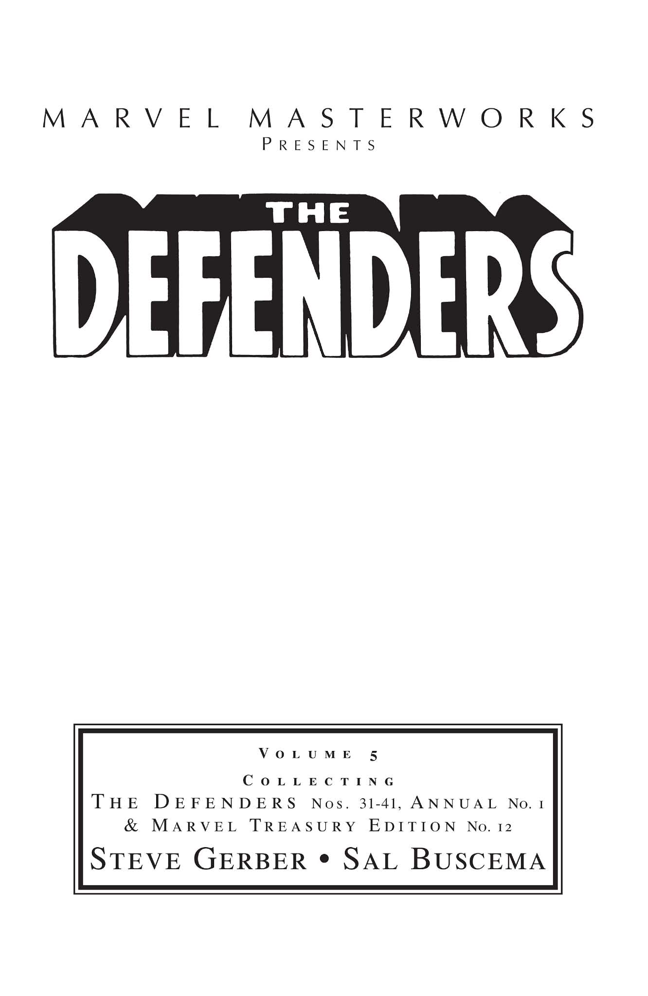 Read online Marvel Masterworks: The Defenders comic -  Issue # TPB 5 (Part 1) - 2