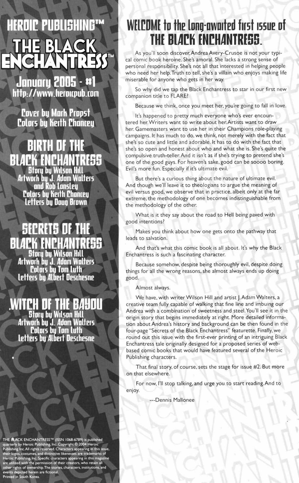 Read online The Black Enchantress comic -  Issue #1 - 2