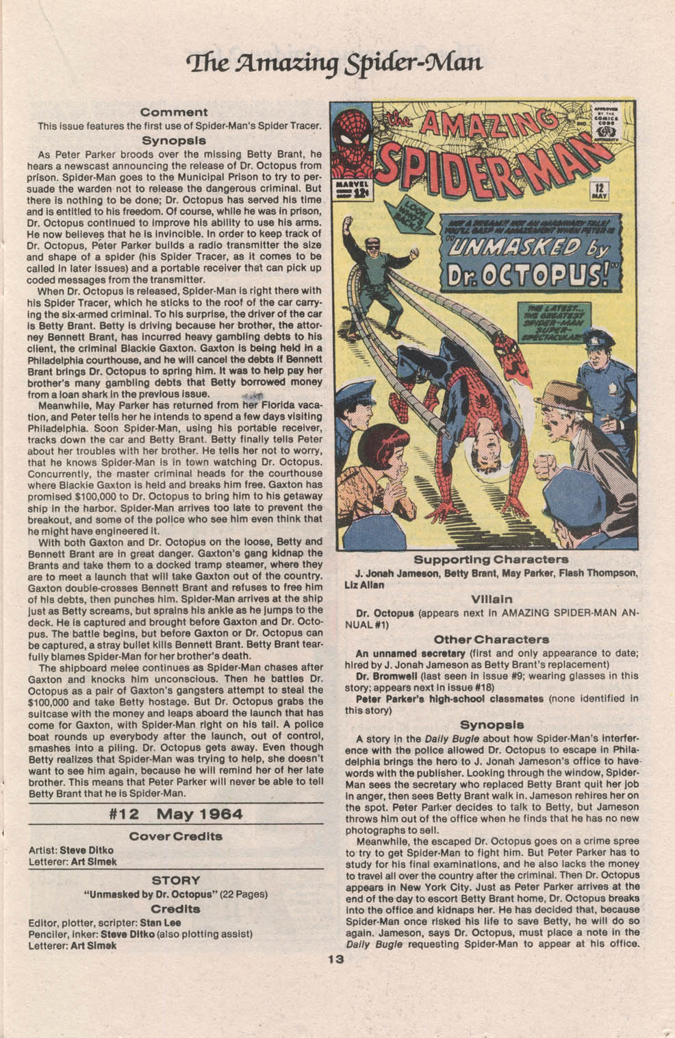 Read online The Official Marvel Index to The Amazing Spider-Man comic -  Issue #1 - 15