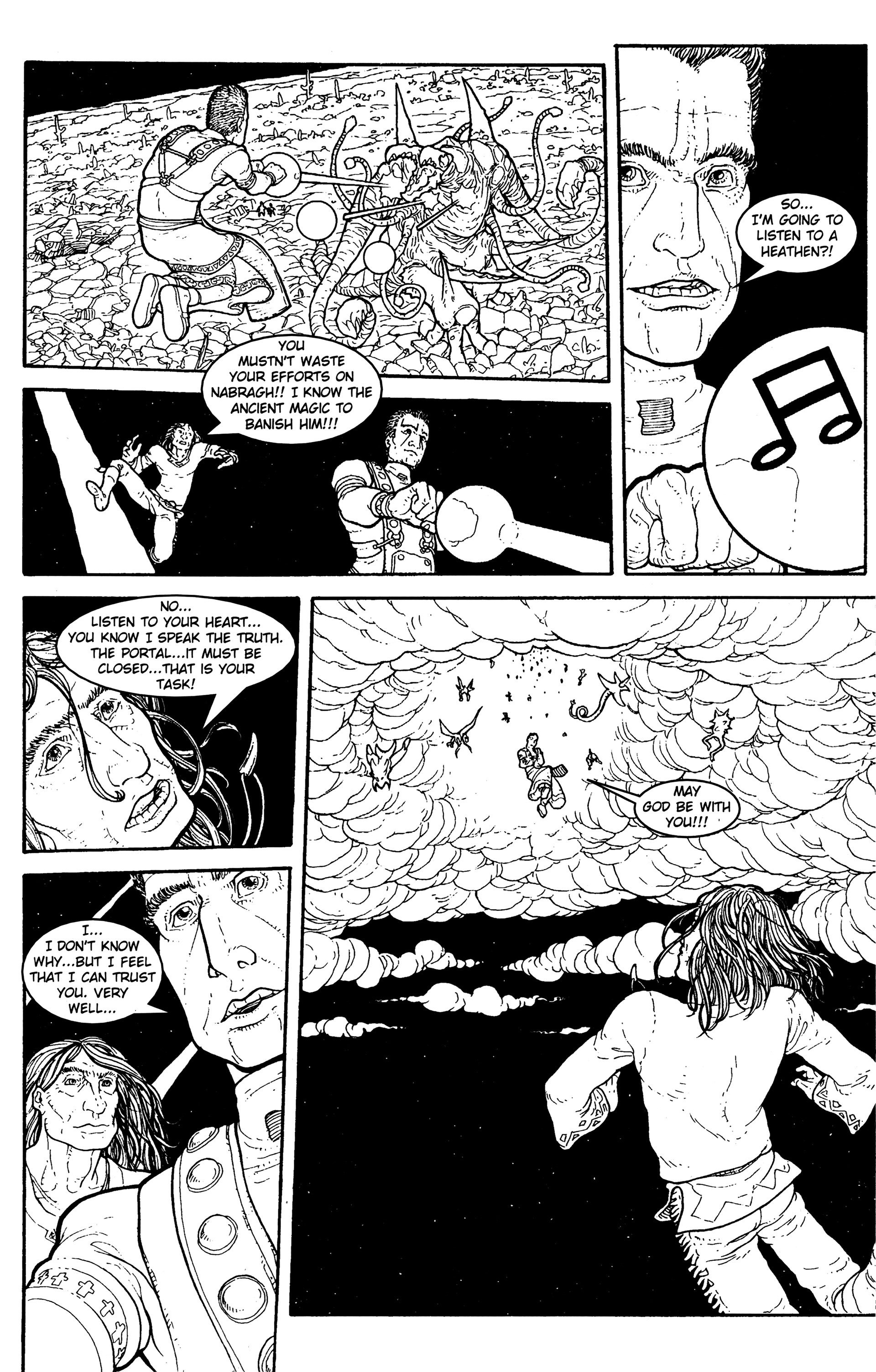 Read online Warrior Nun: Black & White comic -  Issue #17 - 17