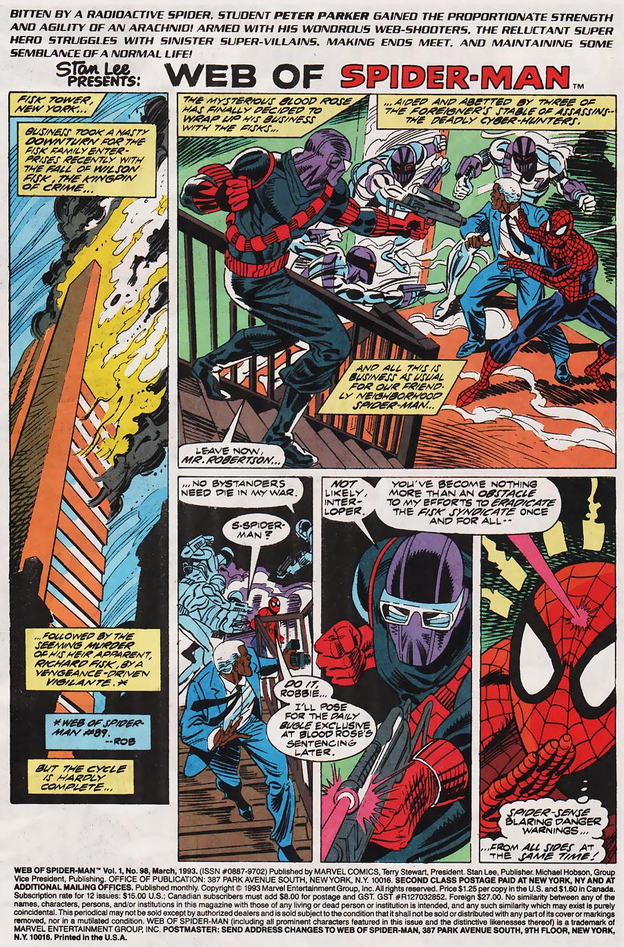 Read online Web of Spider-Man (1985) comic -  Issue #98 - 2