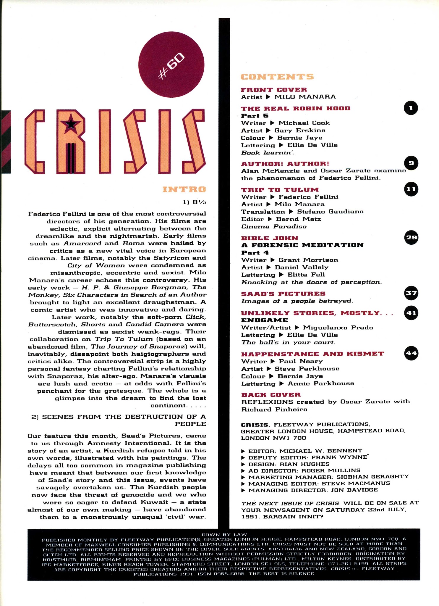 Read online Crisis comic -  Issue #60 - 2