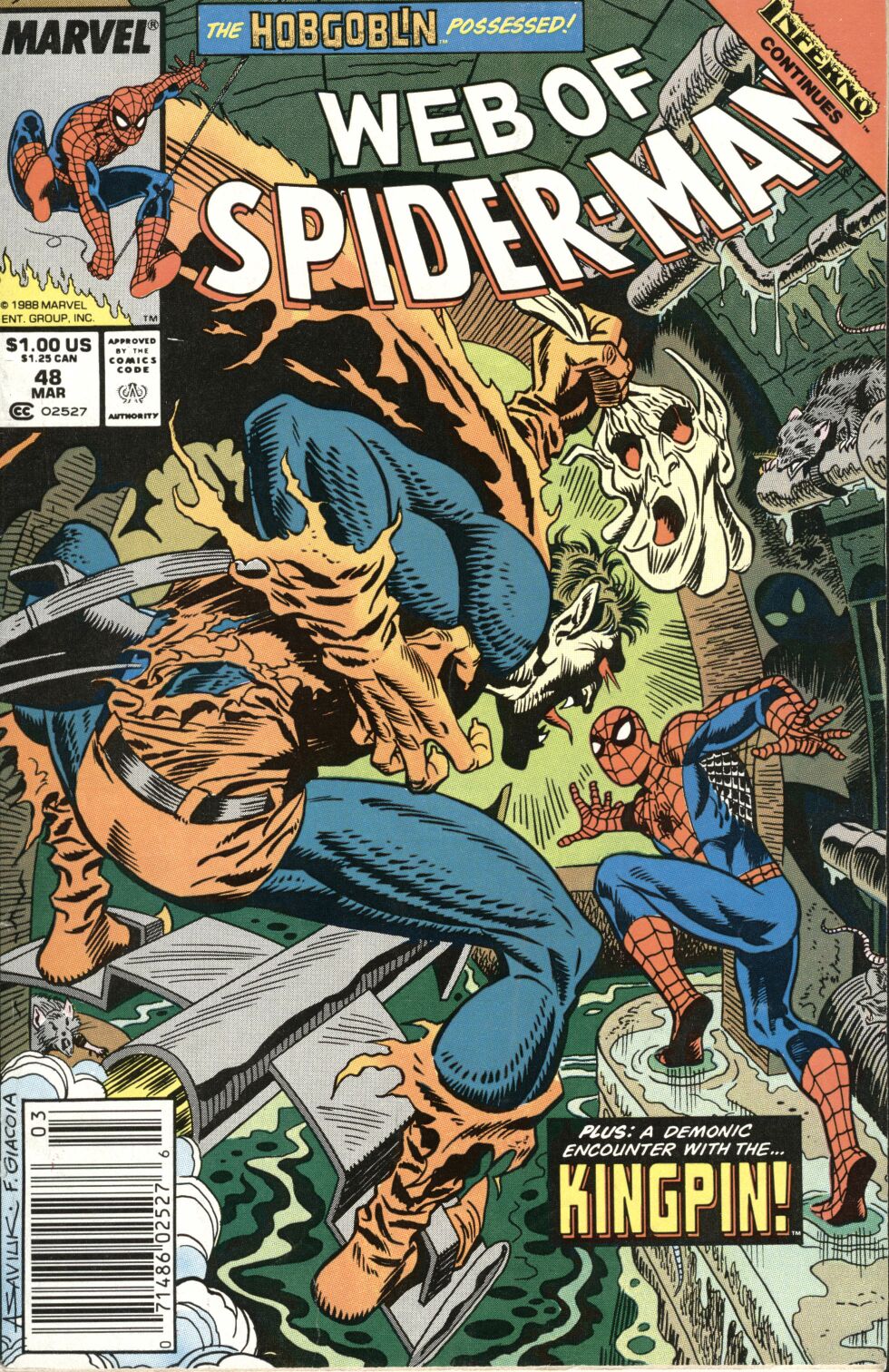 Read online Web of Spider-Man (1985) comic -  Issue #48 - 1
