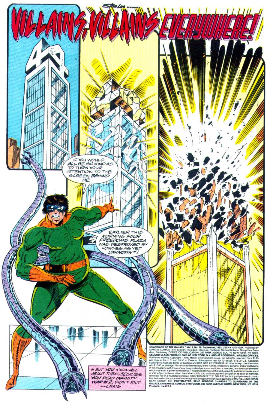 Read online Guardians of the Galaxy (1990) comic -  Issue #28 - 2