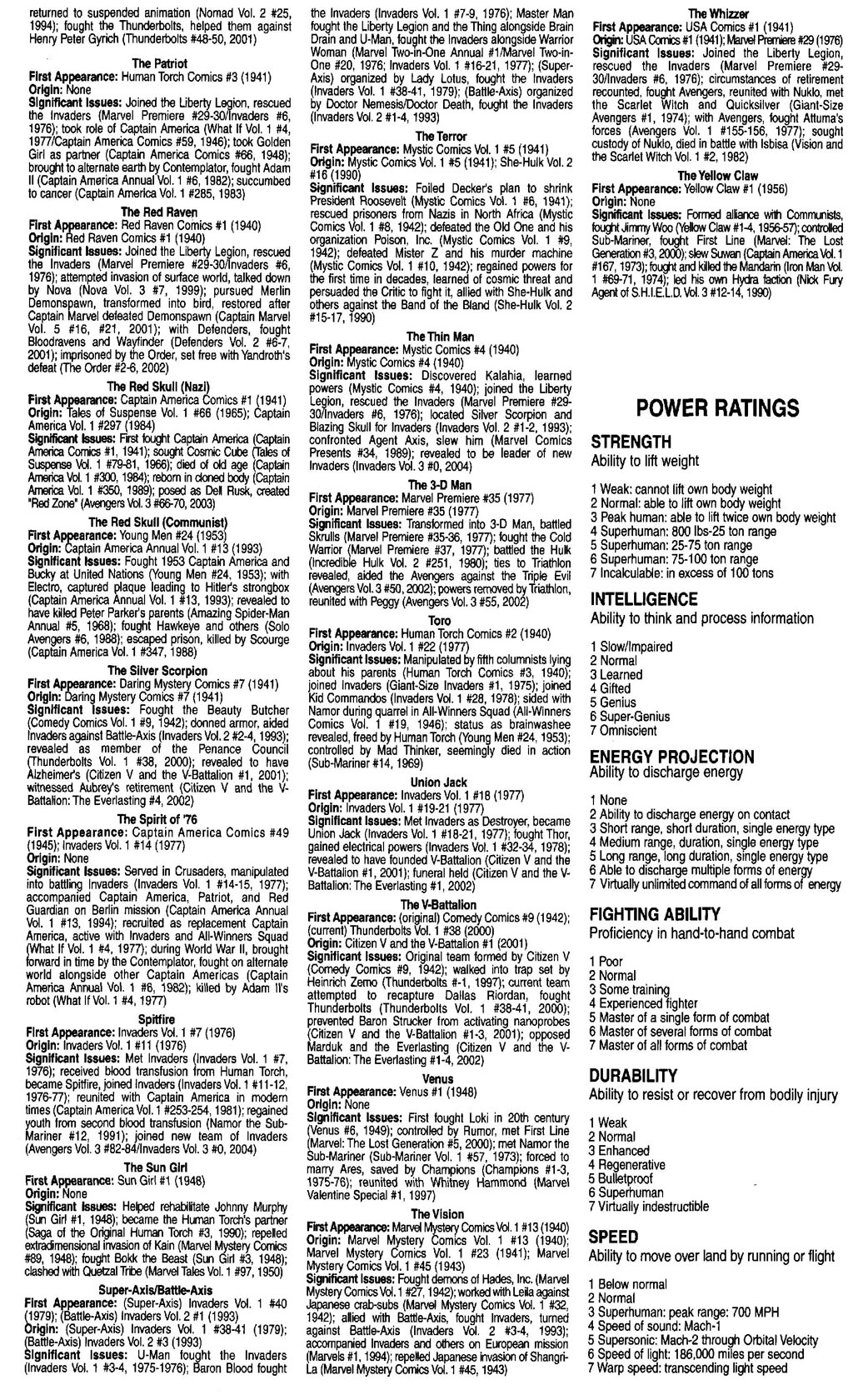 Read online The Official Handbook of the Marvel Universe: Golden Age comic -  Issue # Full - 51